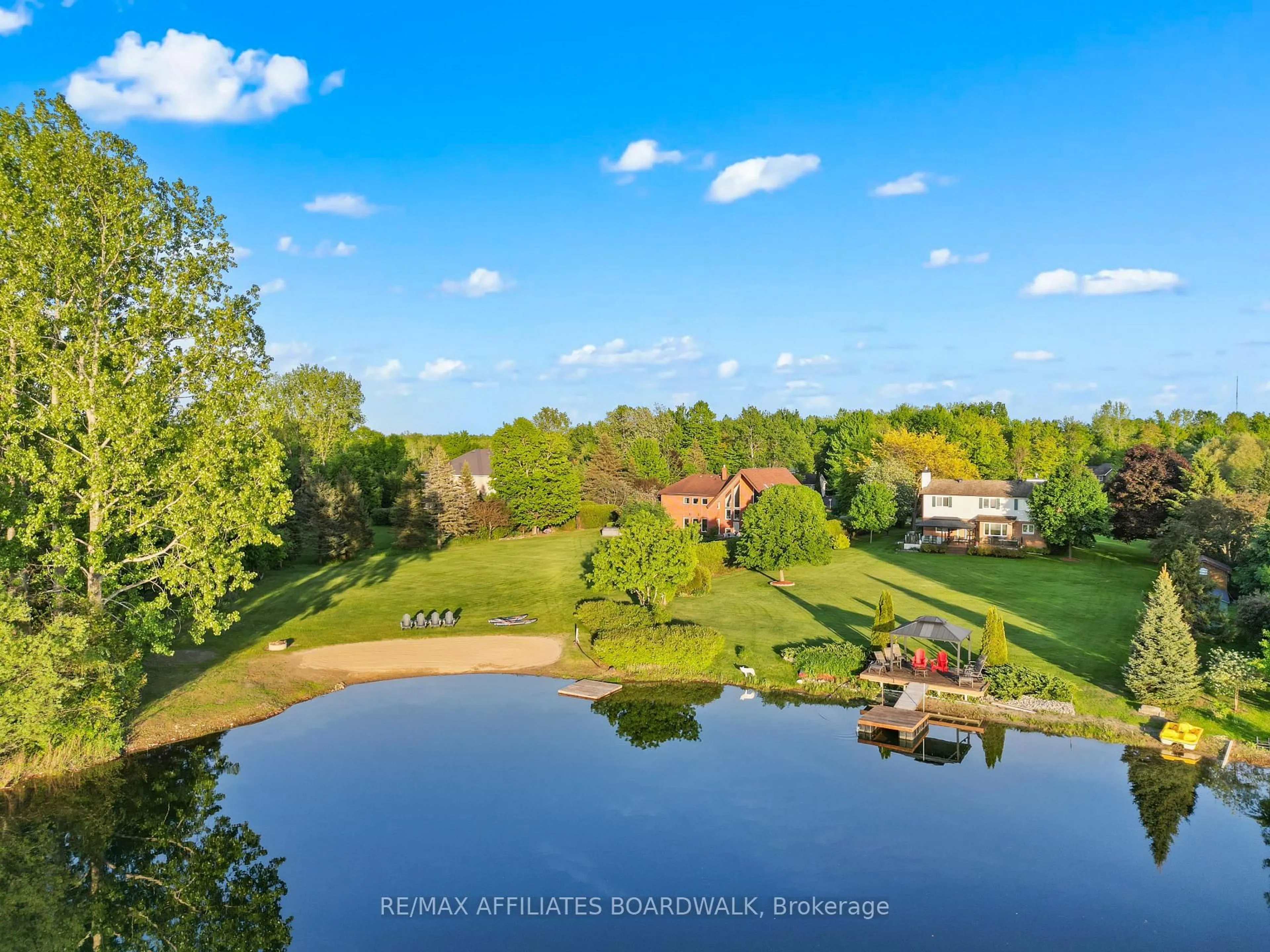 A pic from outside/outdoor area/front of a property/back of a property/a pic from drone, water/lake/river/ocean view for 1700 Lakeshore Dr, Greely Ontario K4P 1H1