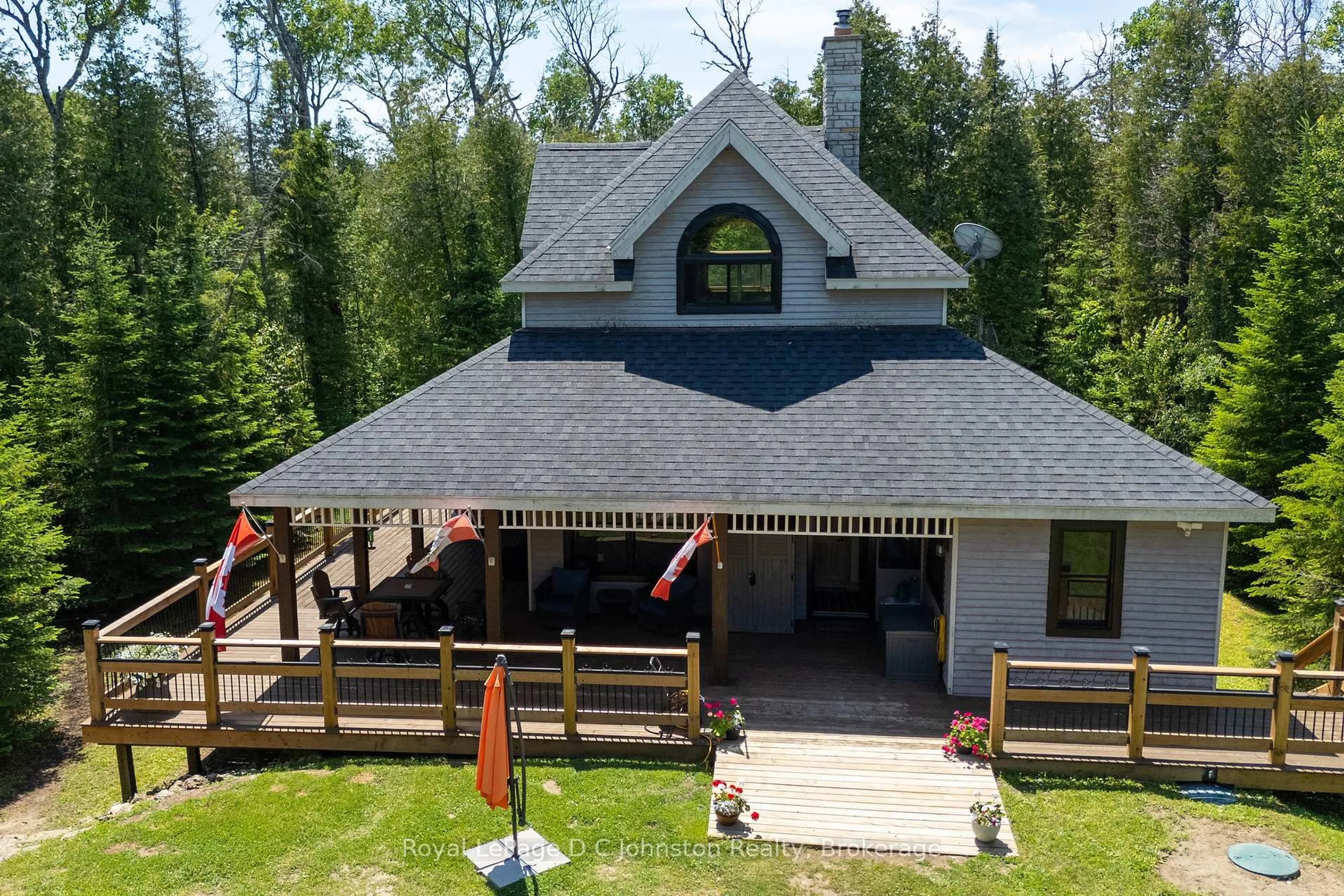 A pic from outside/outdoor area/front of a property/back of a property/a pic from drone, unknown for 57 Lakewood Country Lane, Northern Bruce Peninsula Ontario N0H 1W0