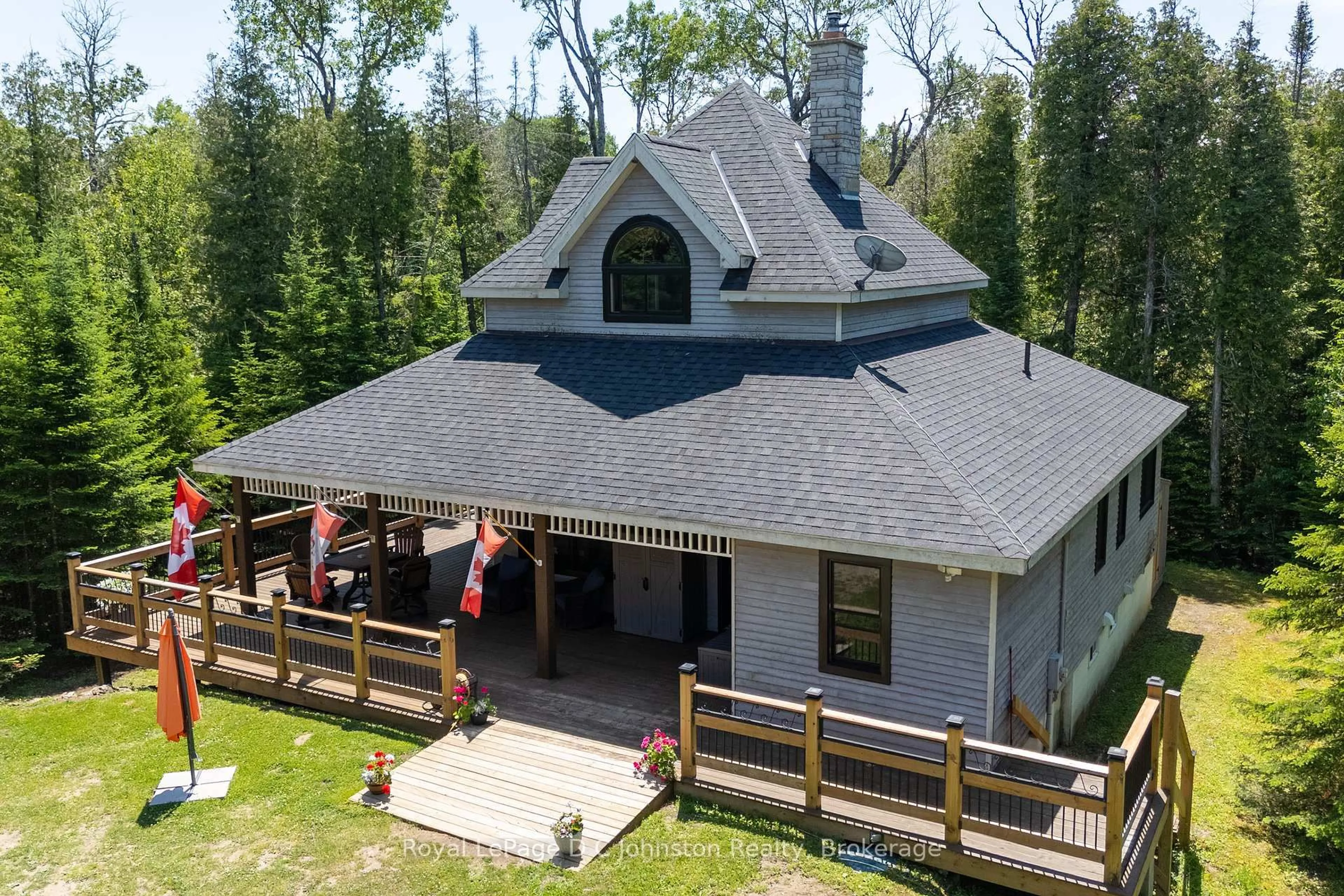 A pic from outside/outdoor area/front of a property/back of a property/a pic from drone, unknown for 57 Lakewood Country Lane, Northern Bruce Peninsula Ontario N0H 1W0