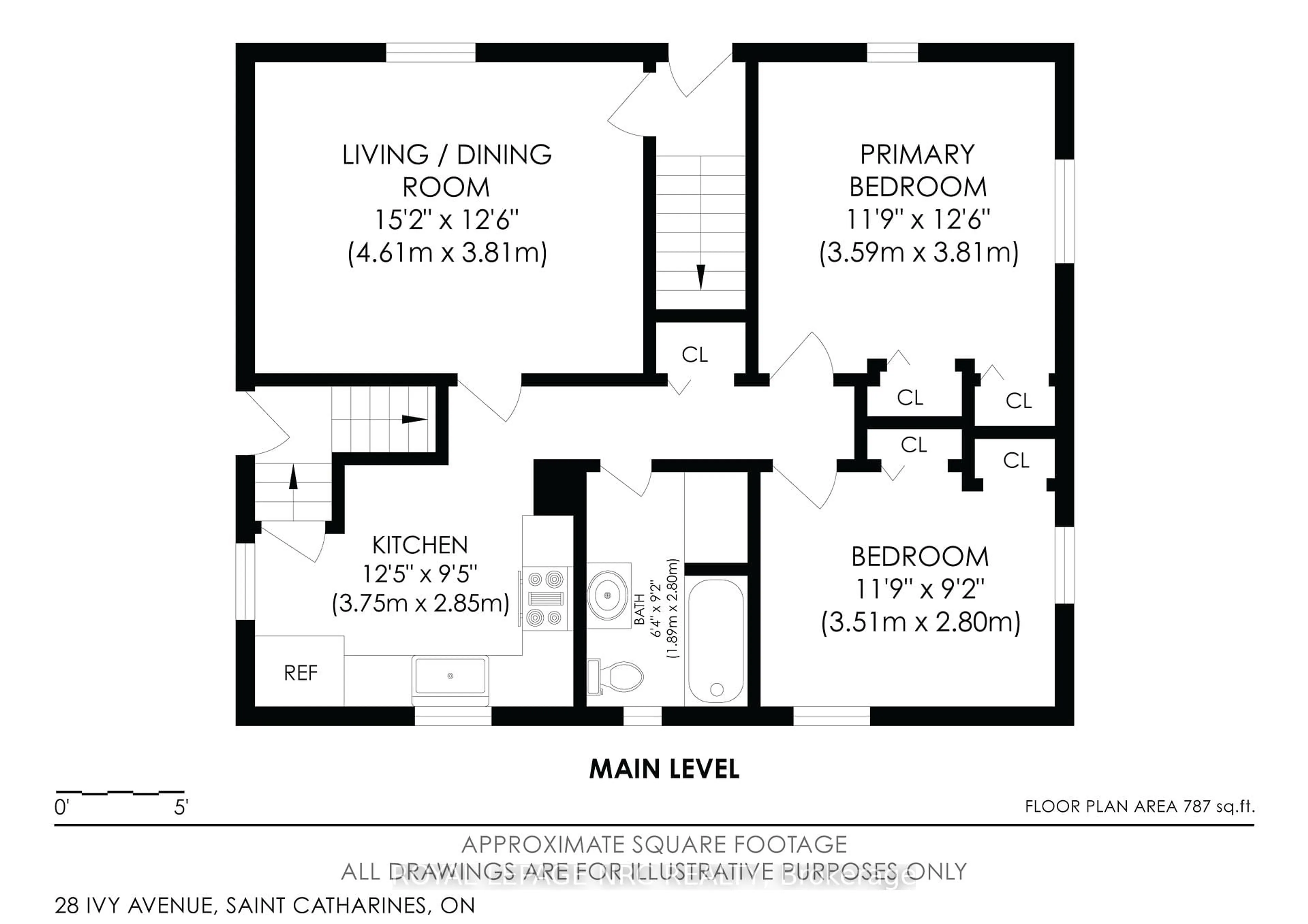 Floor plan for 28 Ivy Ave, St. Catharines Ontario L3C 4R4