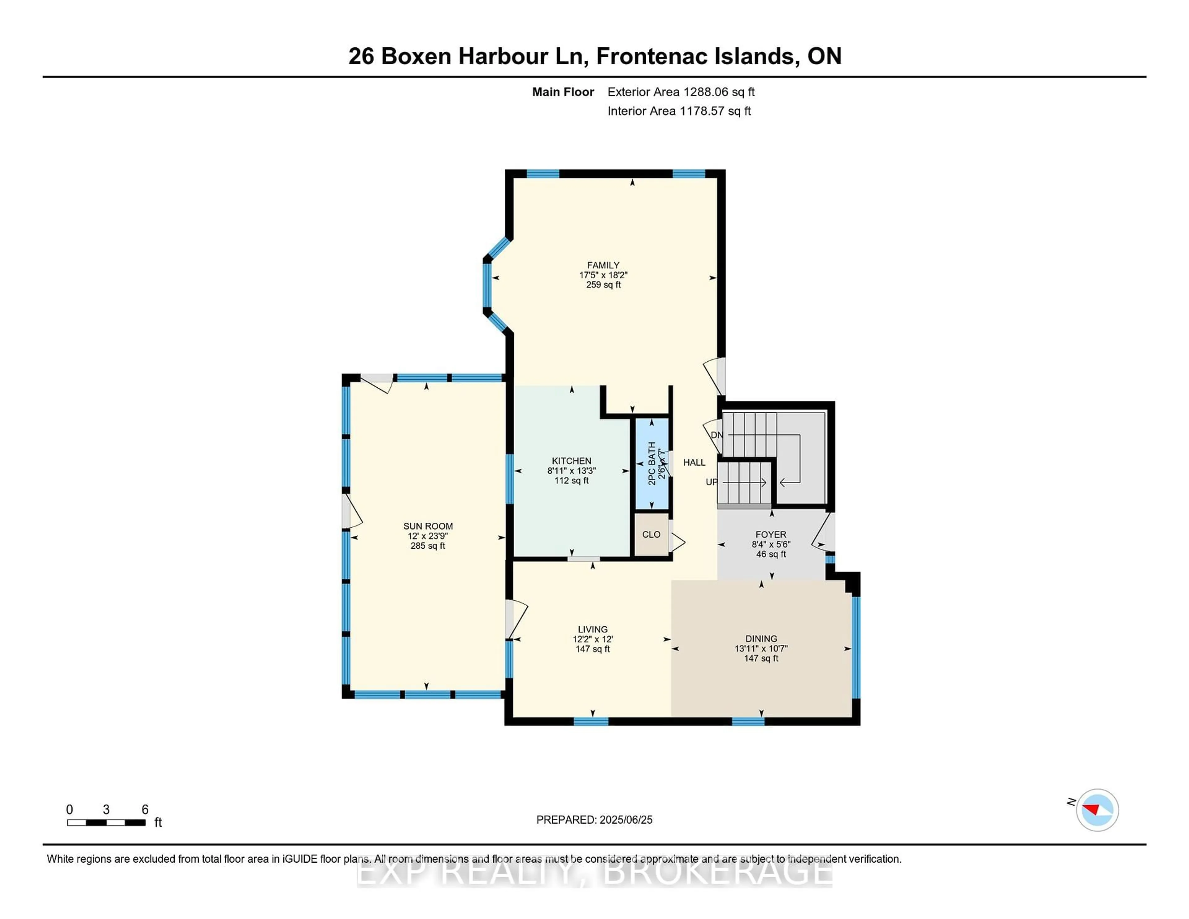 Floor plan for 26 BOXEN HARBOUR Lane, Wolfe Island Ontario K0H 2Y0