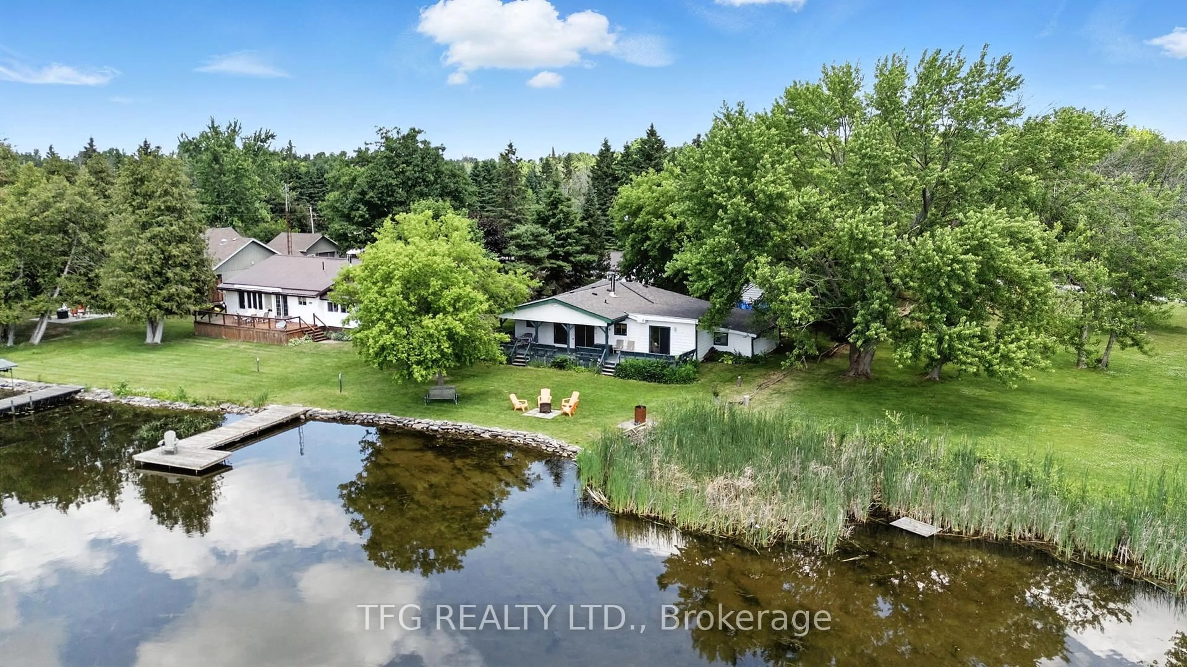 A pic from outside/outdoor area/front of a property/back of a property/a pic from drone, water/lake/river/ocean view for 112 Cedar Shores Dr, Trent Hills Ontario K0L 1Z0
