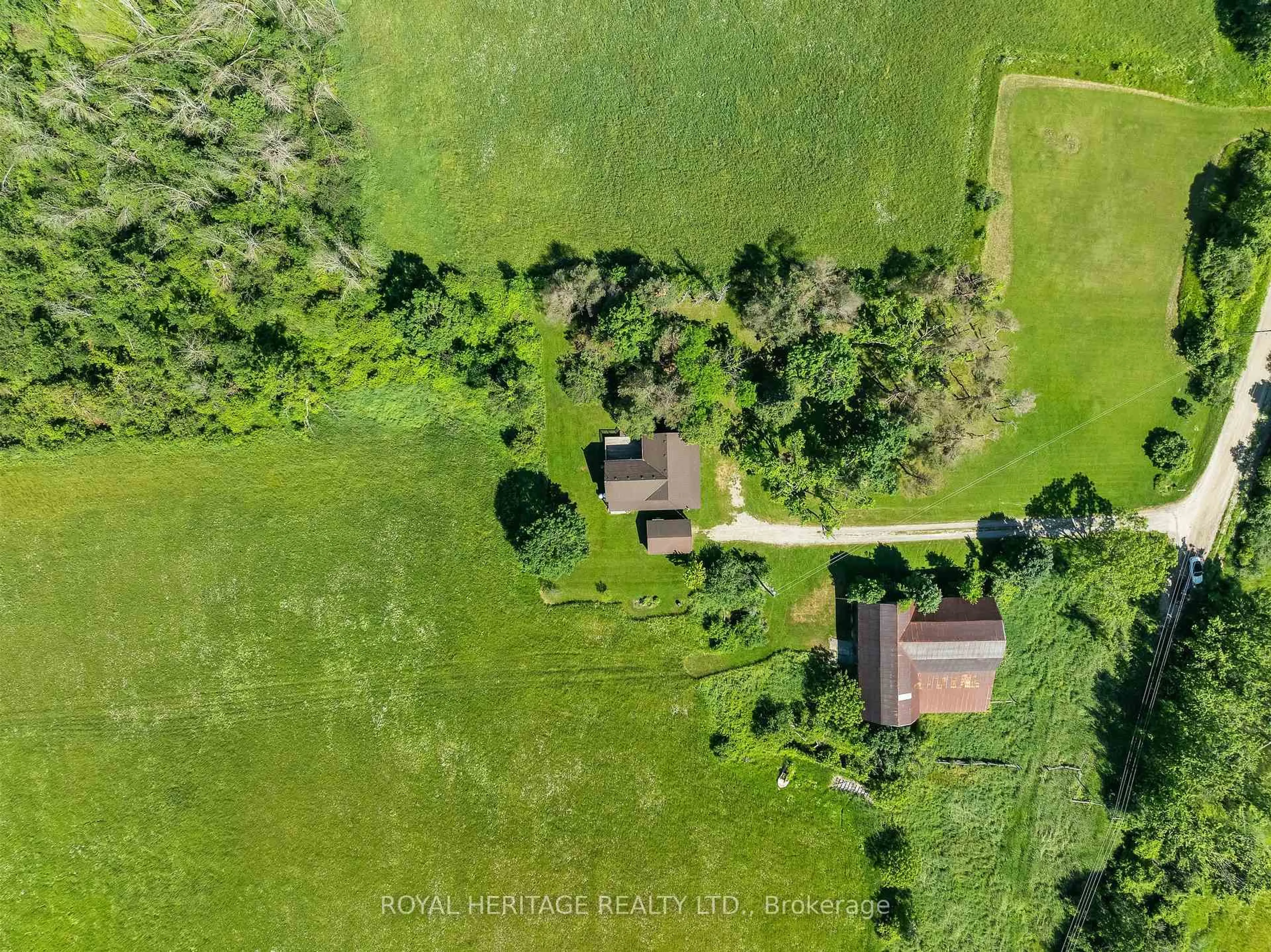 A pic from outside/outdoor area/front of a property/back of a property/a pic from drone, forest/trees view for 5 + 13 Cosh's Rd, Kawartha Lakes Ontario K0M 1A0