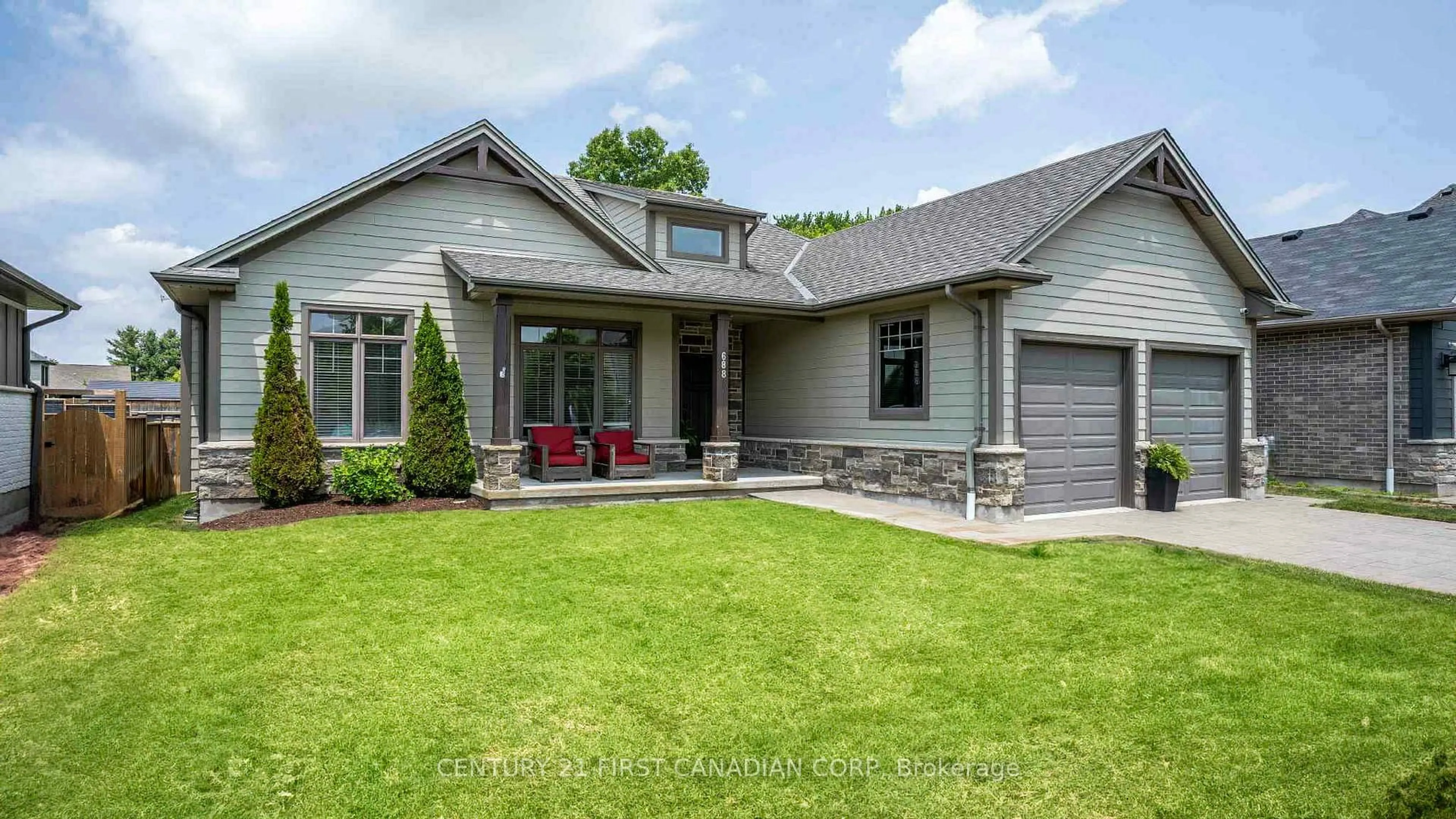 Home with brick exterior material, street for 688 Woods Edge Rd, Strathroy Caradoc Ontario N0L 1W0