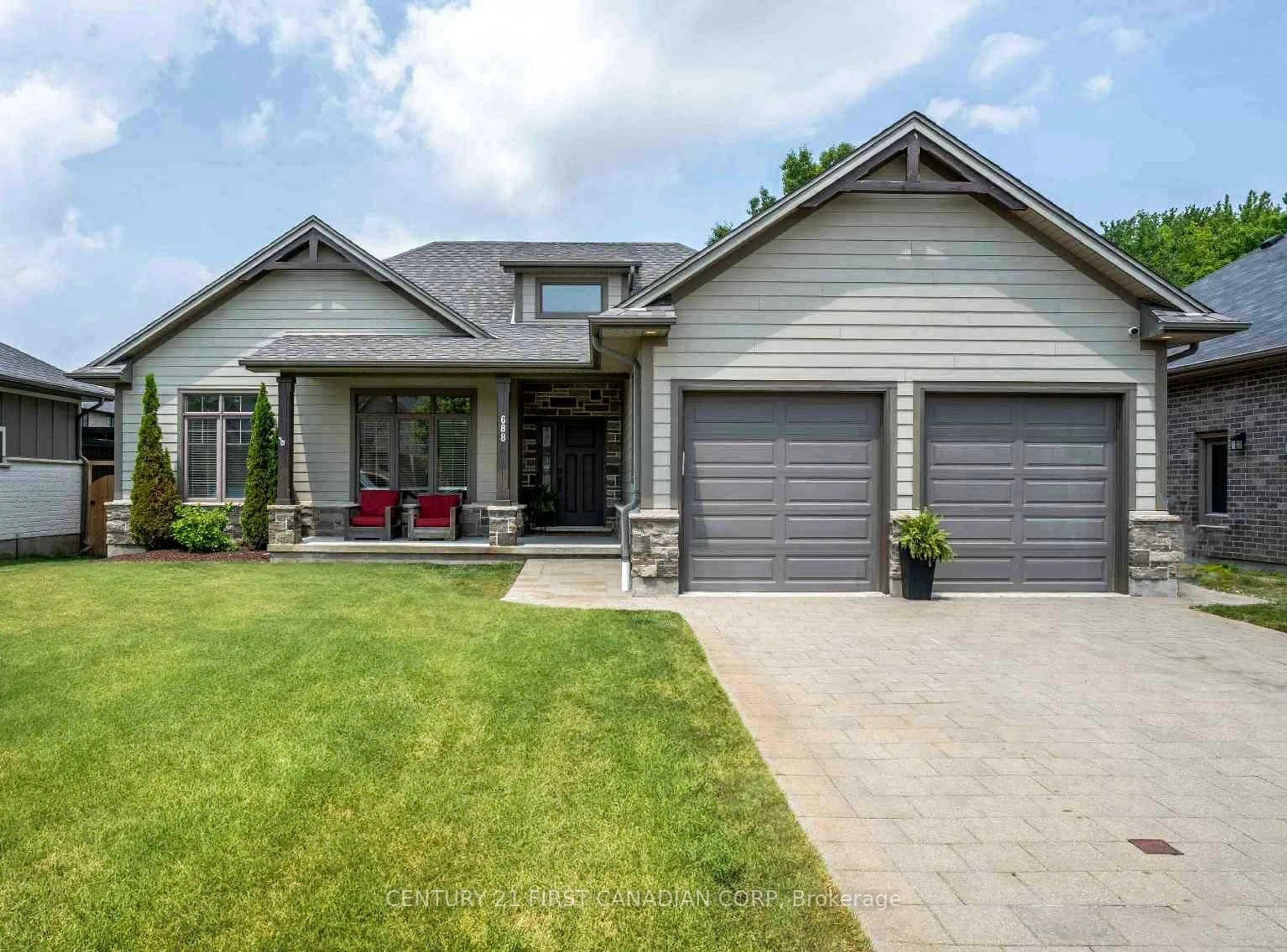 Home with brick exterior material, street for 688 Woods Edge Rd, Strathroy Caradoc Ontario N0L 1W0