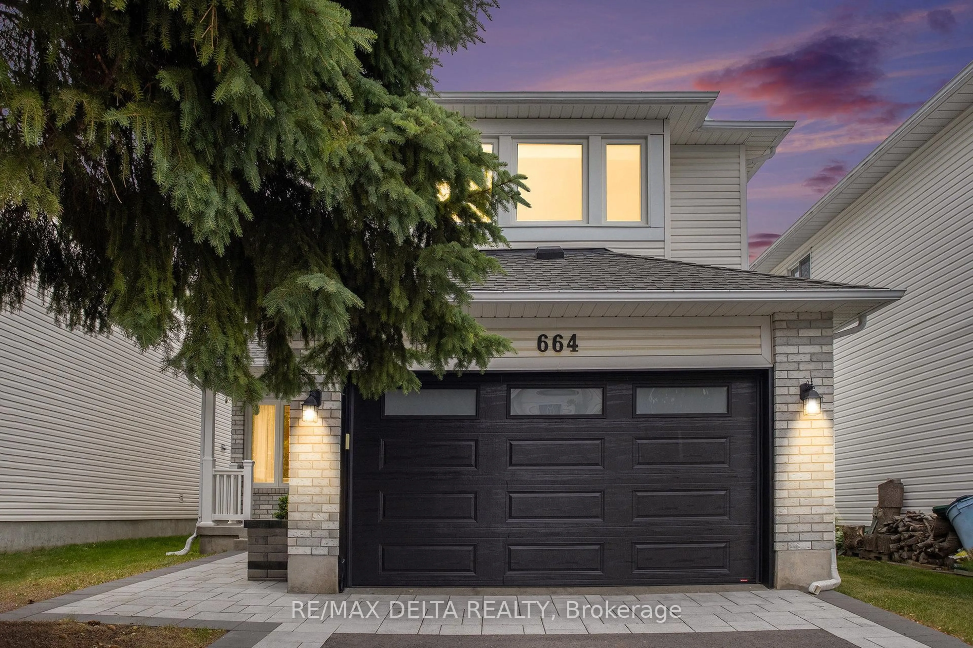 Home with vinyl exterior material, street for 664 Arc-En-Ciel St, Orleans Ontario K4A 3H8