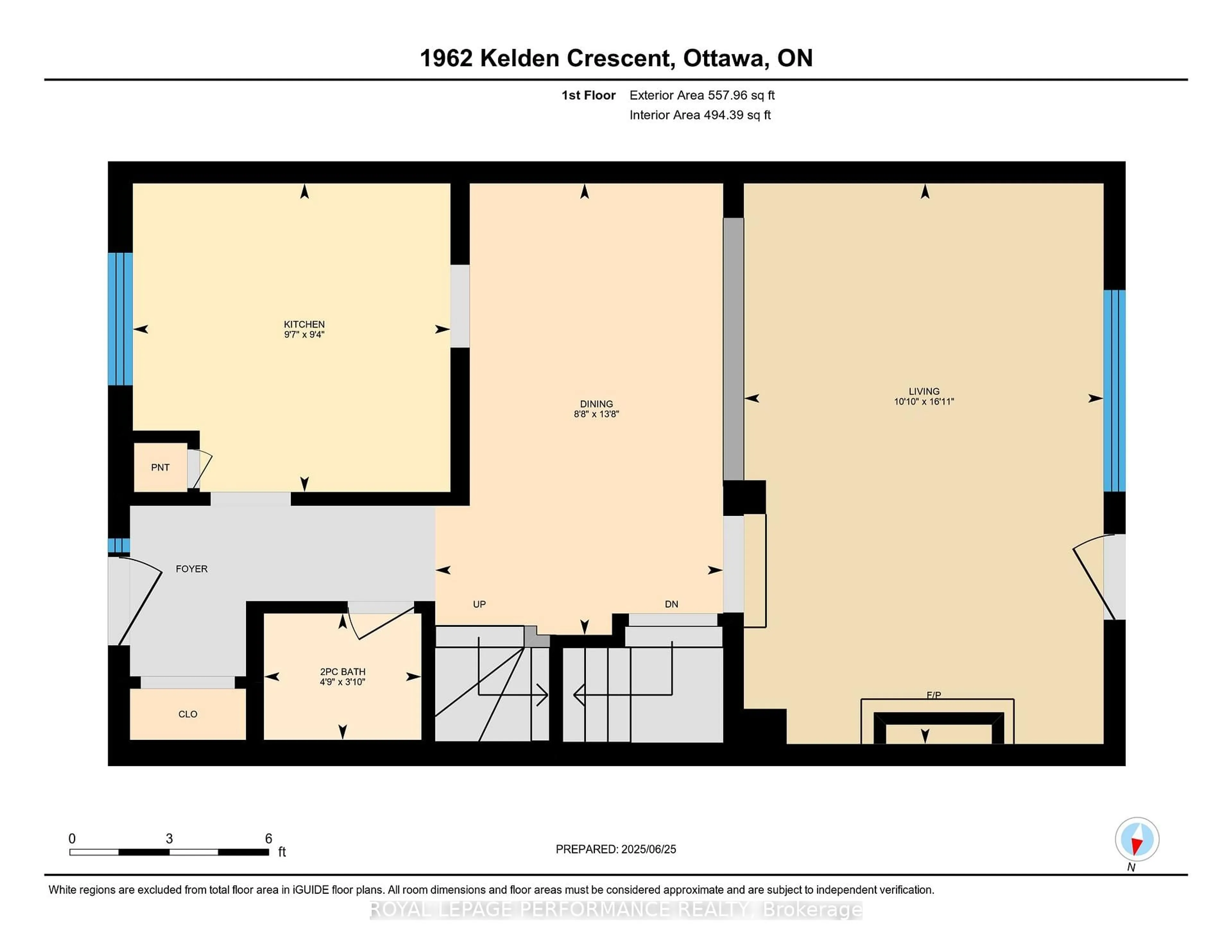 Floor plan for 1962 Kelden Cres, Ottawa Ontario K1B 4X9