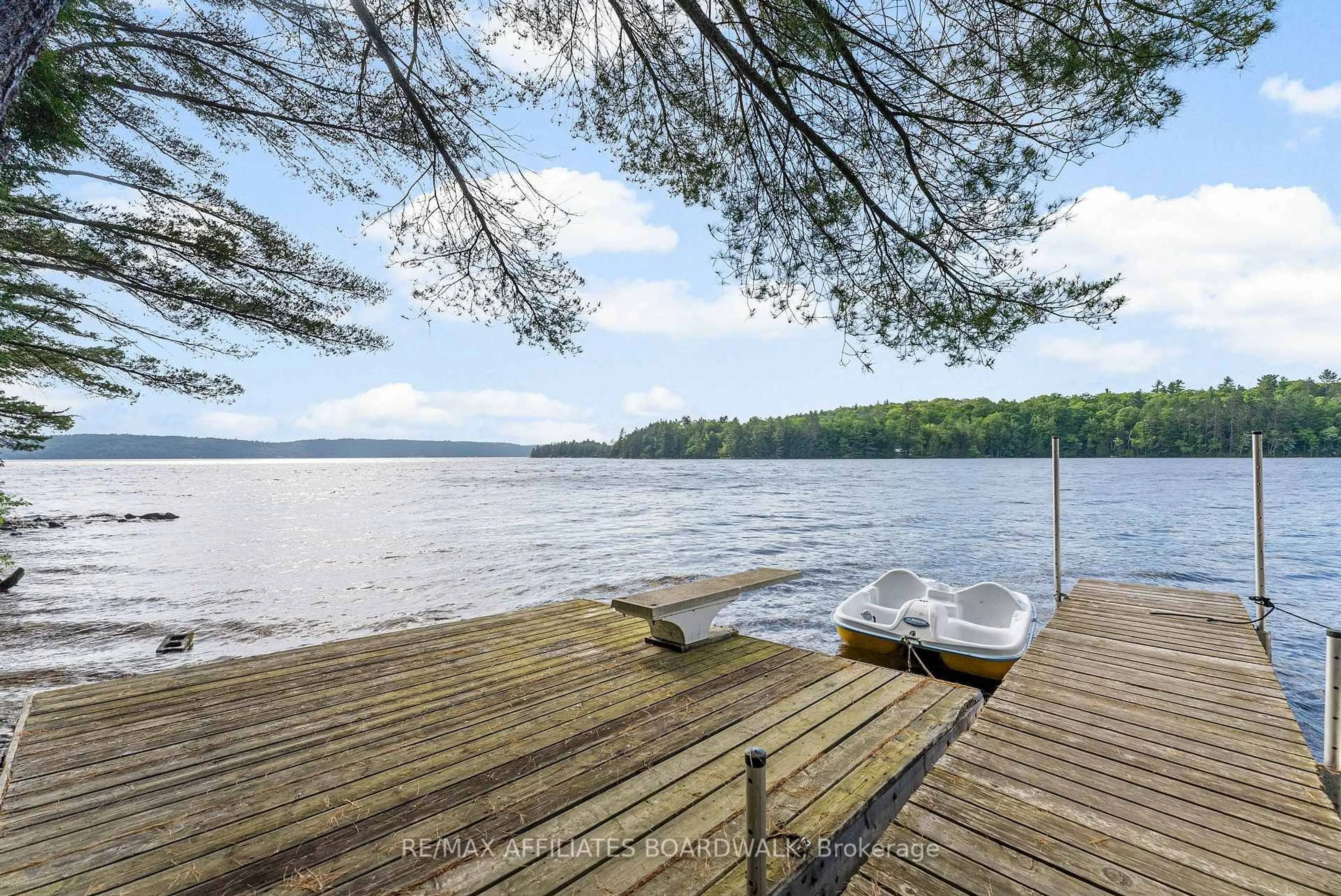 Patio, water/lake/river/ocean view for 3280 Upper Mazinaw Lake Rd, Cloyne Ontario K0H 1K0
