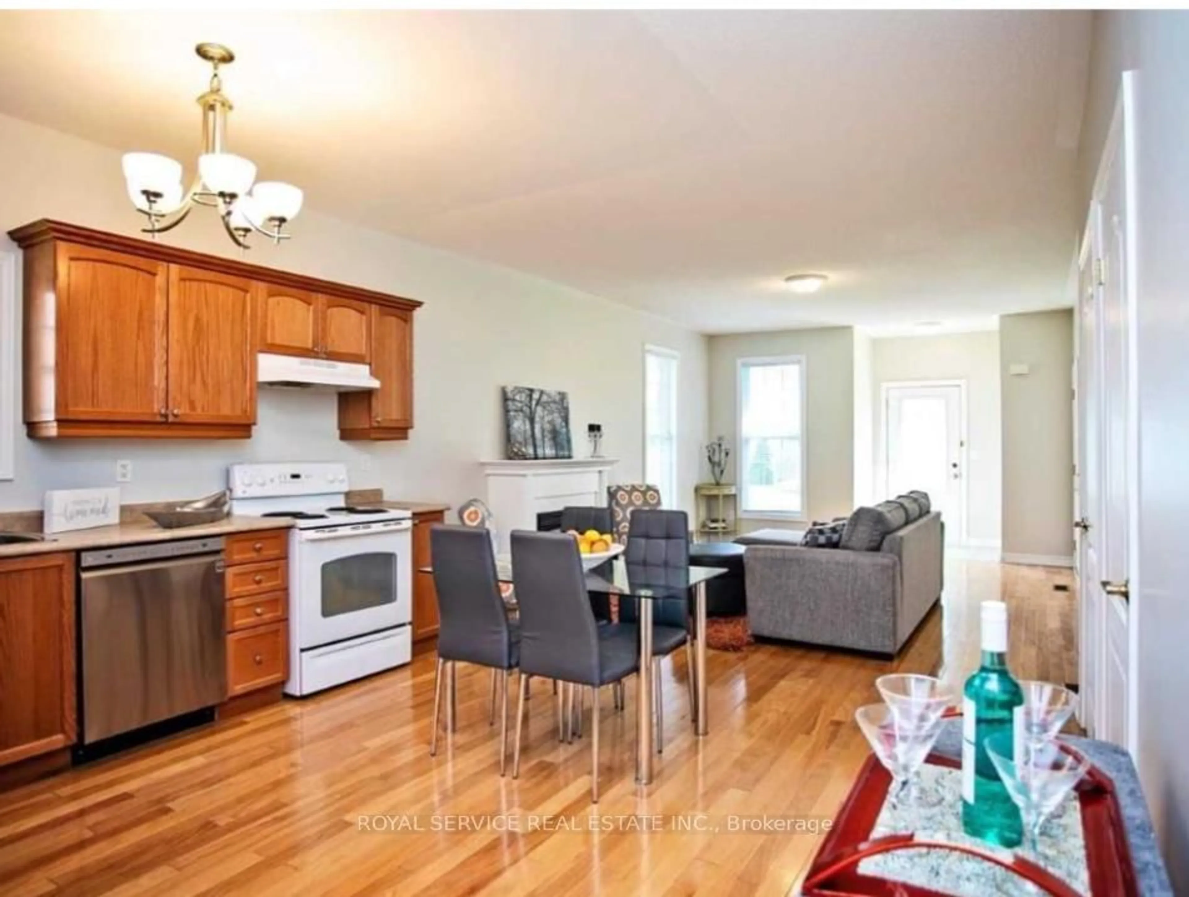 Open concept kitchen, wood/laminate floor for 300 D'arcy St #201, Cobourg Ontario K9A 0A2