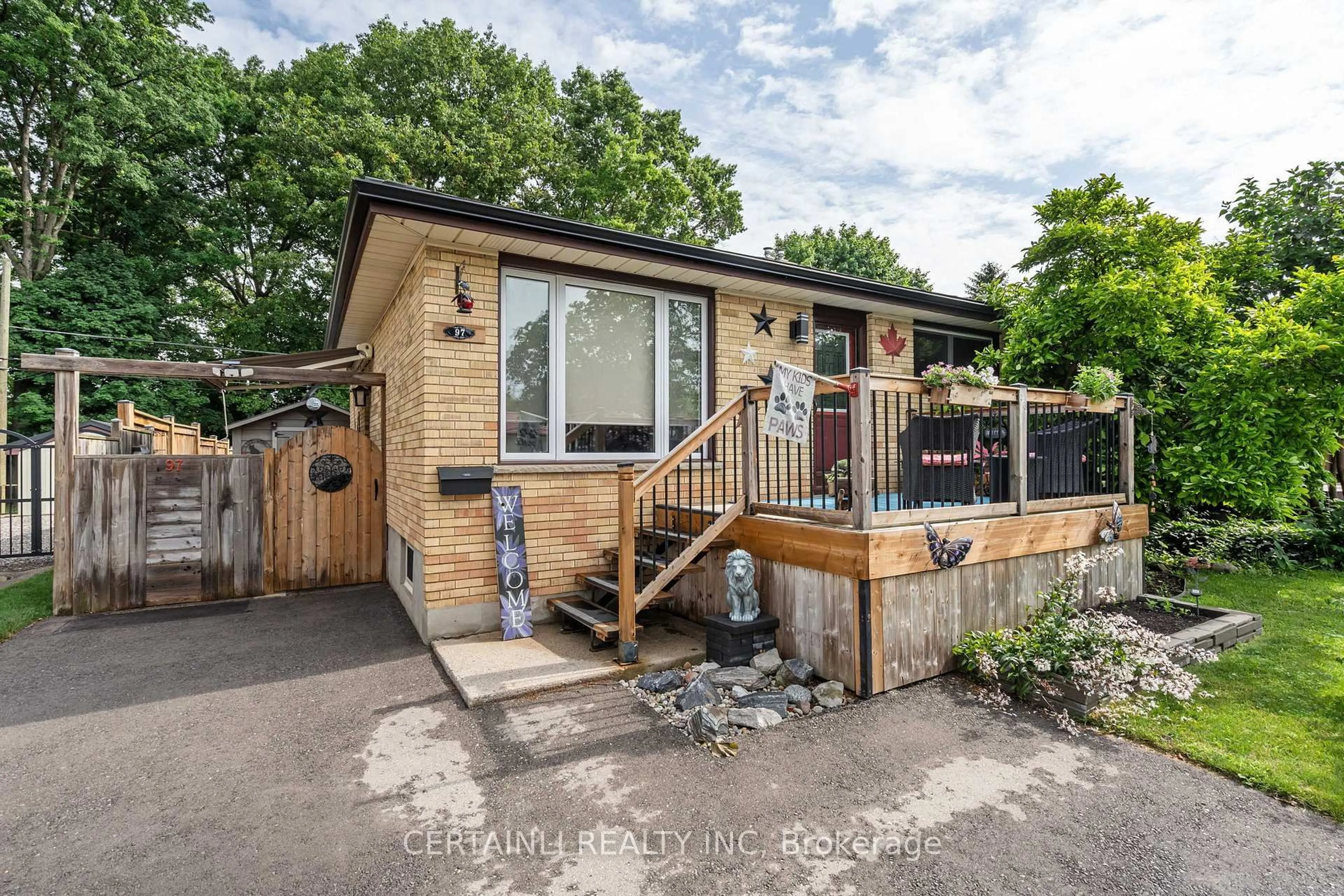 Home with brick exterior material, street for 97 Queenston Cres, London East Ontario N5W 1N7