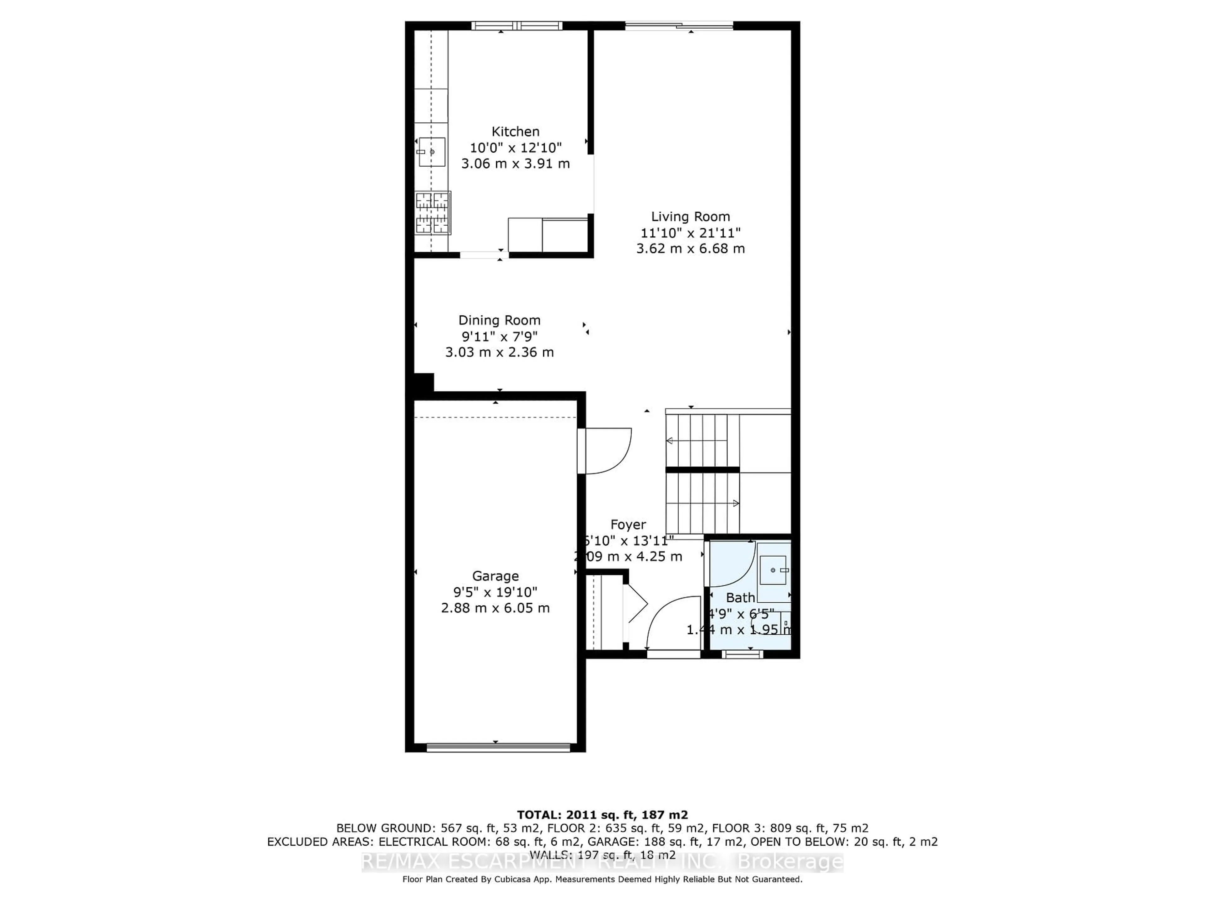 Floor plan for 20 Meadowlands Blvd #14, Hamilton Ontario L9K 1J5