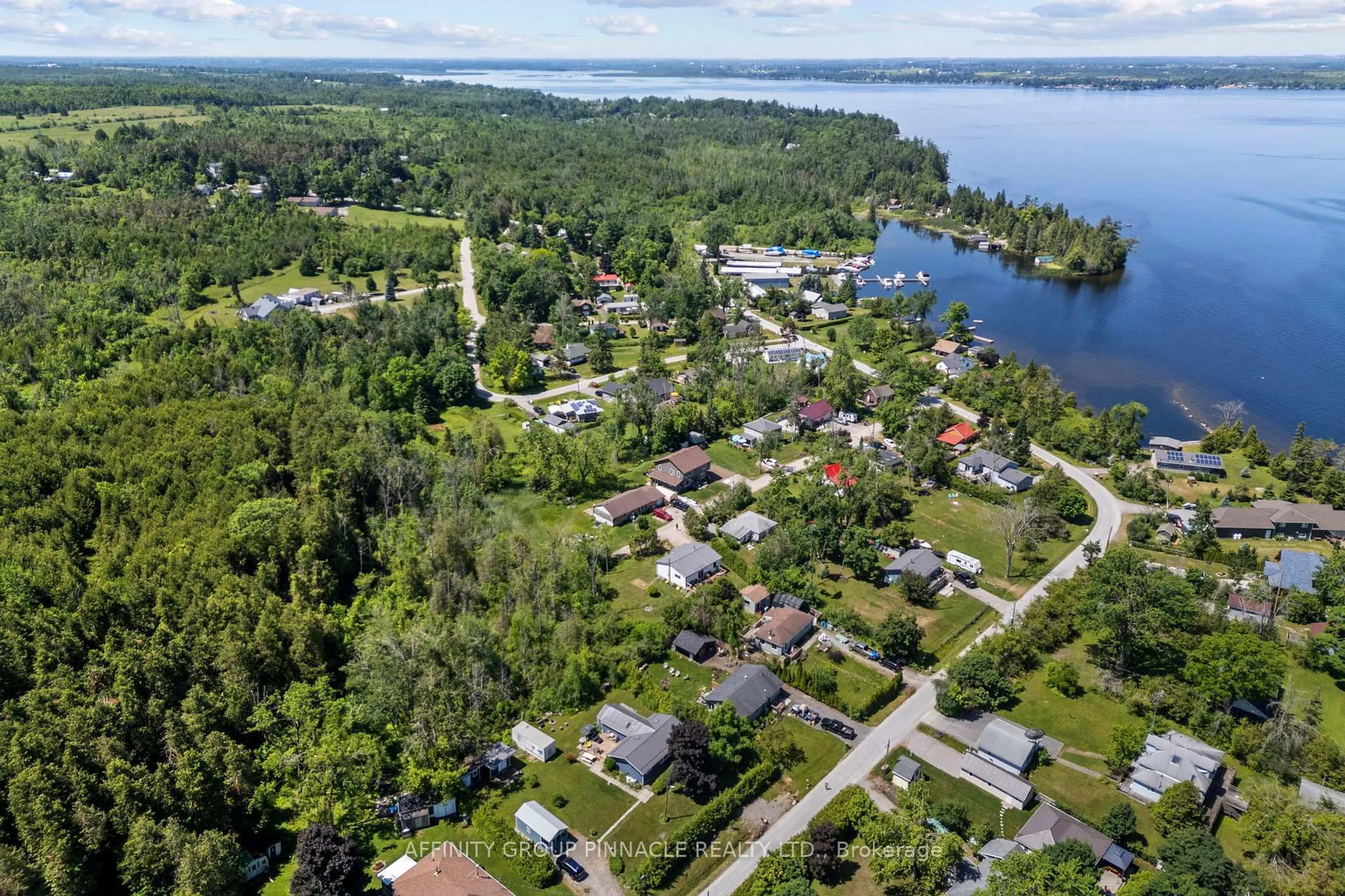 A pic from outside/outdoor area/front of a property/back of a property/a pic from drone, water/lake/river/ocean view for 13 Leaf St, Kawartha Lakes Ontario K6H 5R6