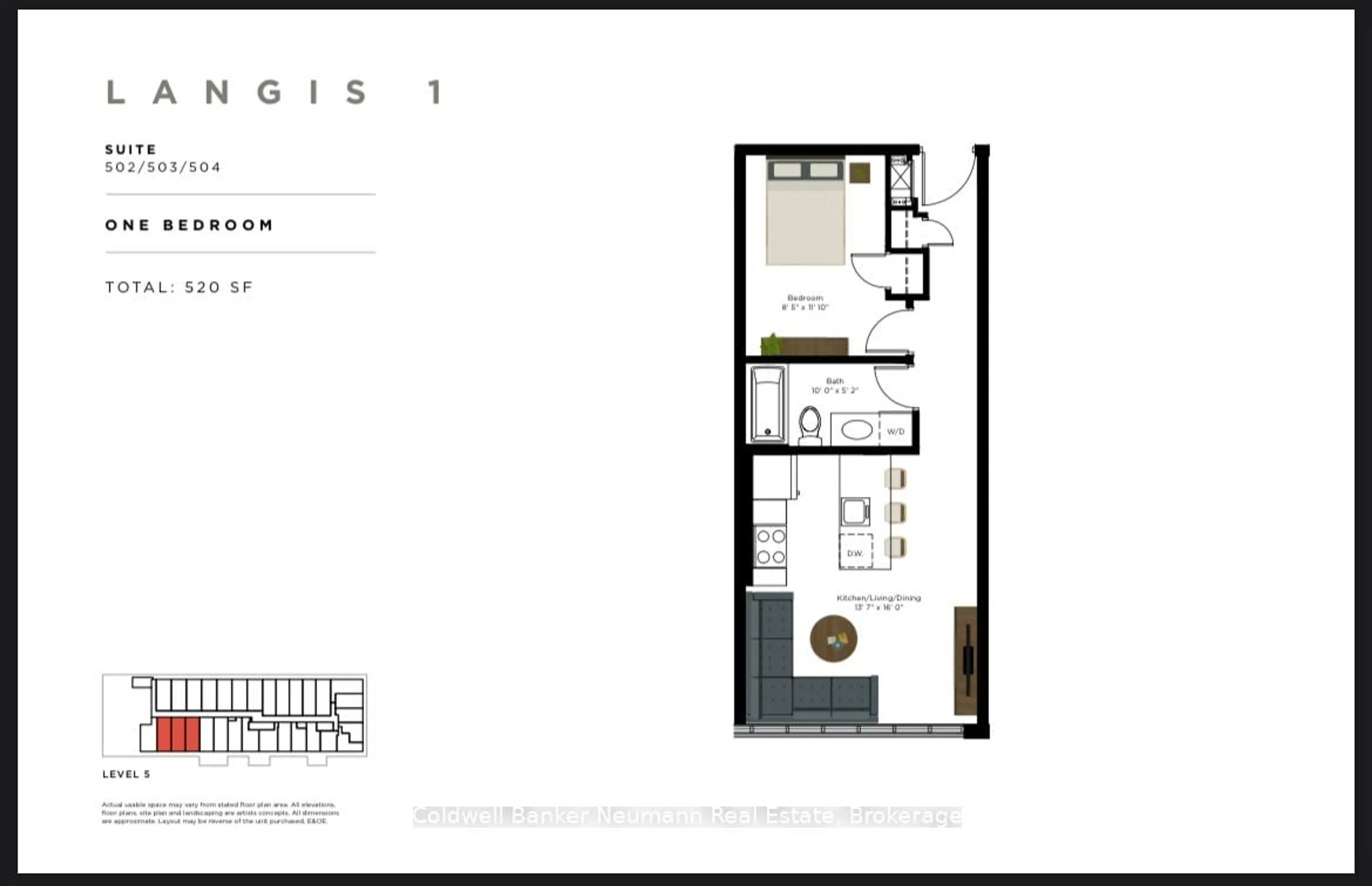 Floor plan for 120 Huron St #504, Guelph Ontario N1E 0T8