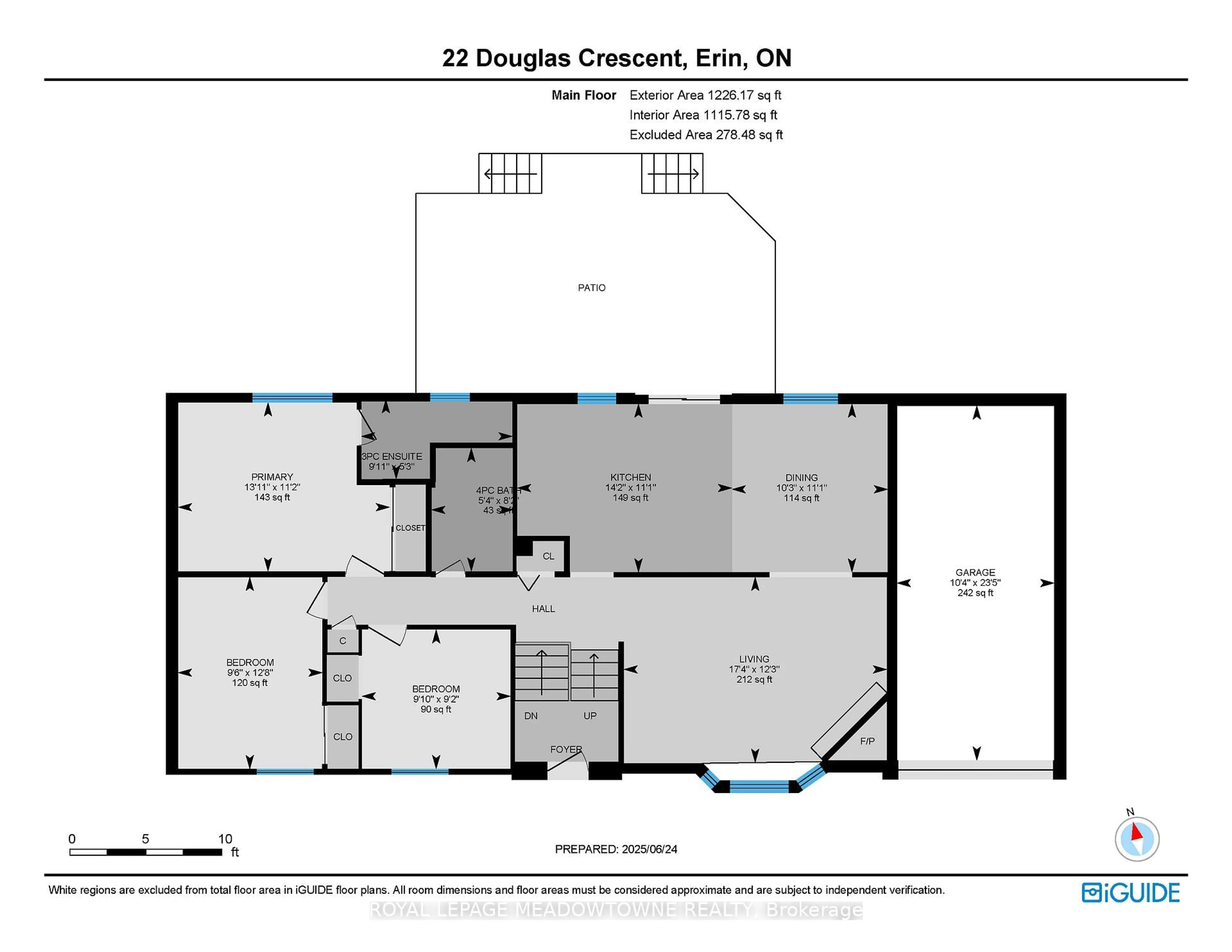 Floor plan for 22 Douglas Cres, Erin Ontario N0B 1Z0