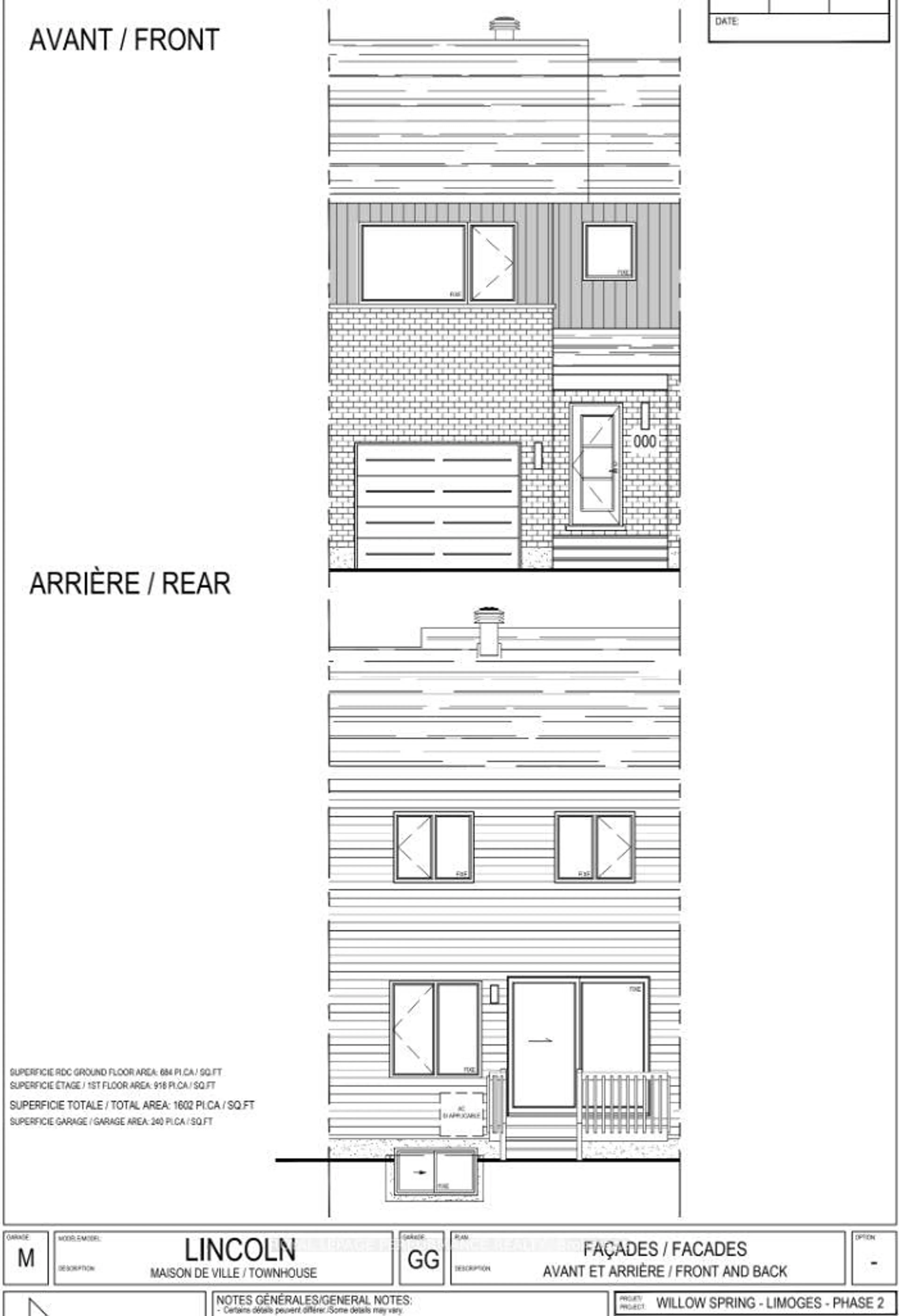 Floor plan for TH-166B Cypress St, The Nation Ontario K0A 2M0