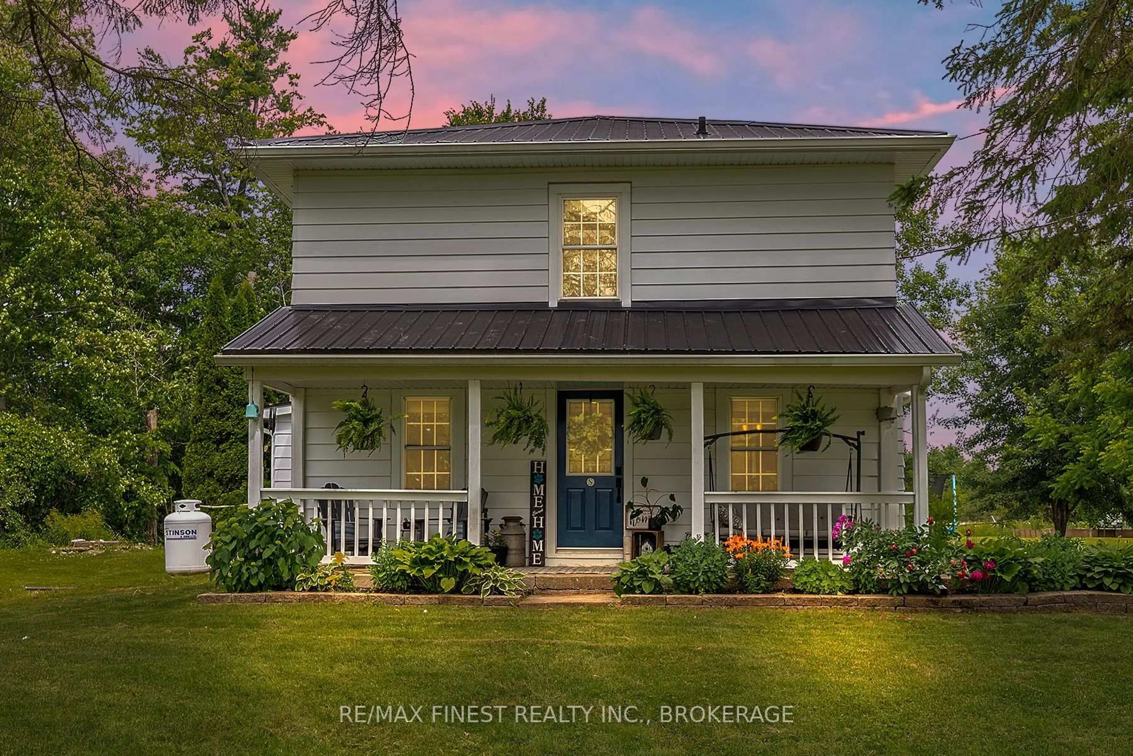 Home with vinyl exterior material, street for 2001 Sharpe Rd, Bissett Creek Ontario K0H 2H0