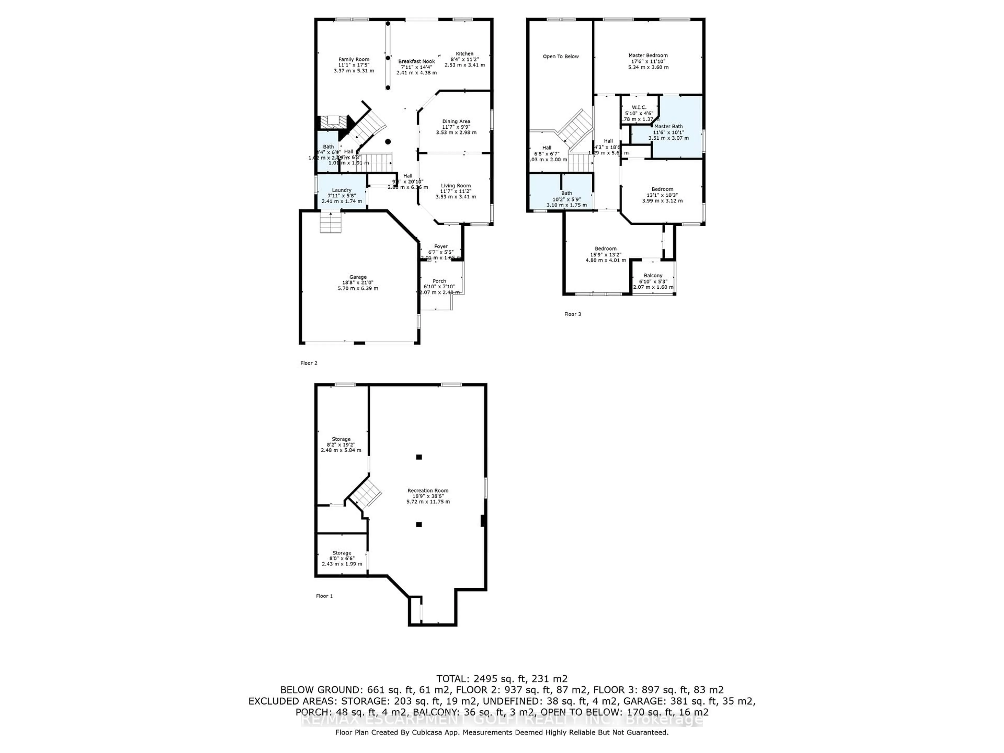 Floor plan for 43 Woodlawn Crt, Hamilton Ontario L9H 7S2