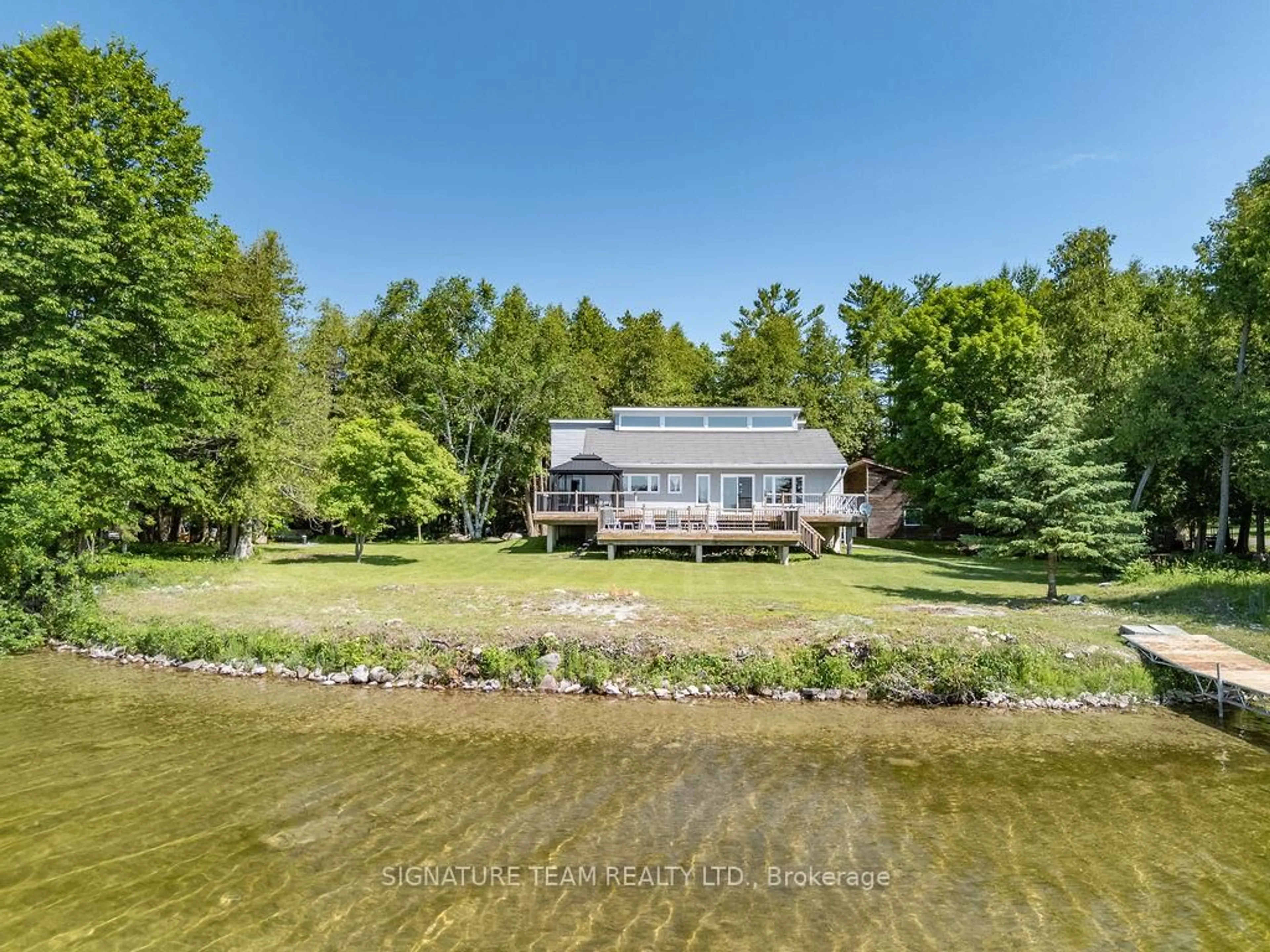 A pic from outside/outdoor area/front of a property/back of a property/a pic from drone, water/lake/river/ocean view for 811 Violet Lane, Eganville Ontario K0J 1T0