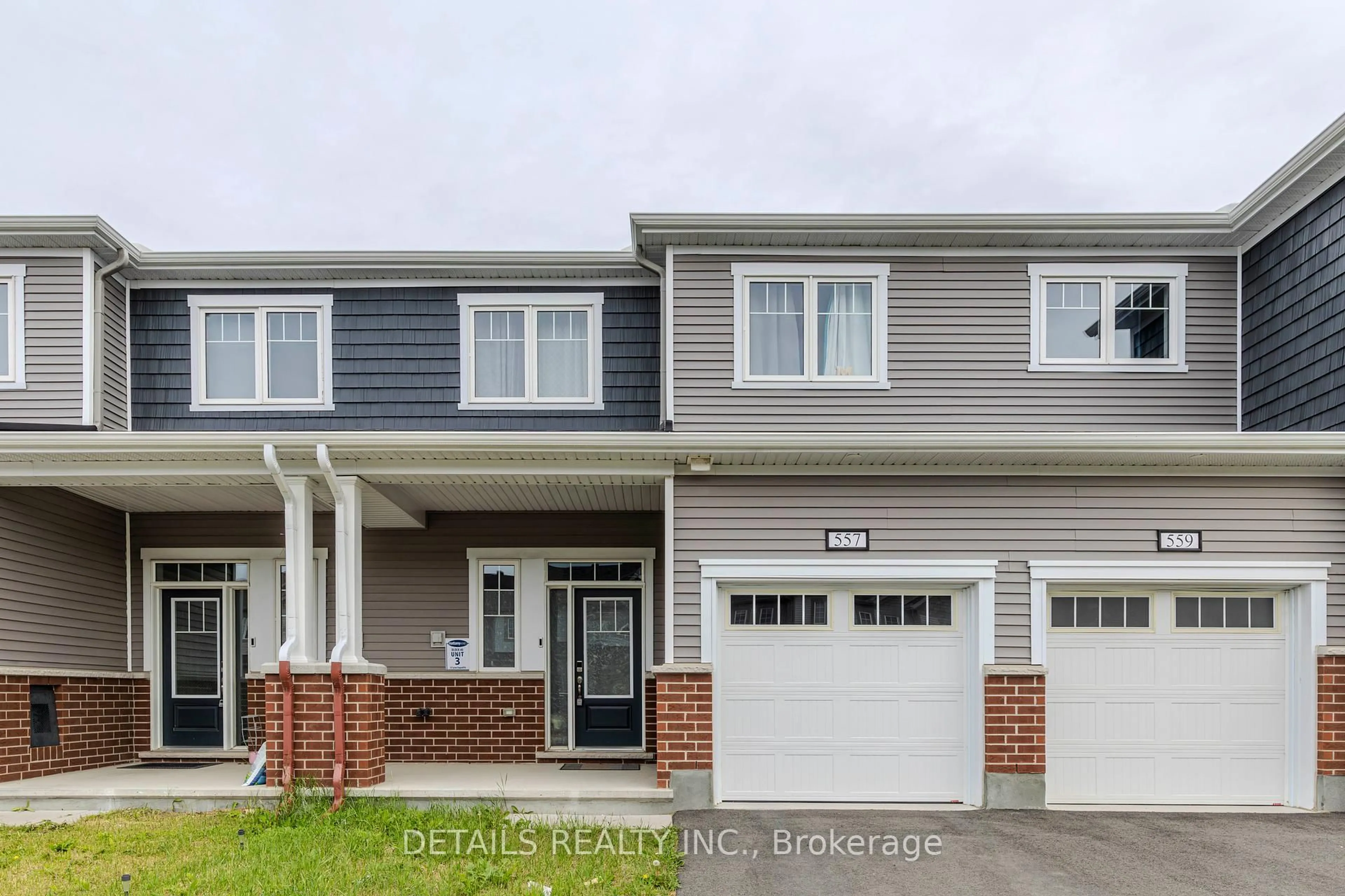 Home with vinyl exterior material, street for 557 Flagstaff Dr, Ottawa Ontario K2J 6T5