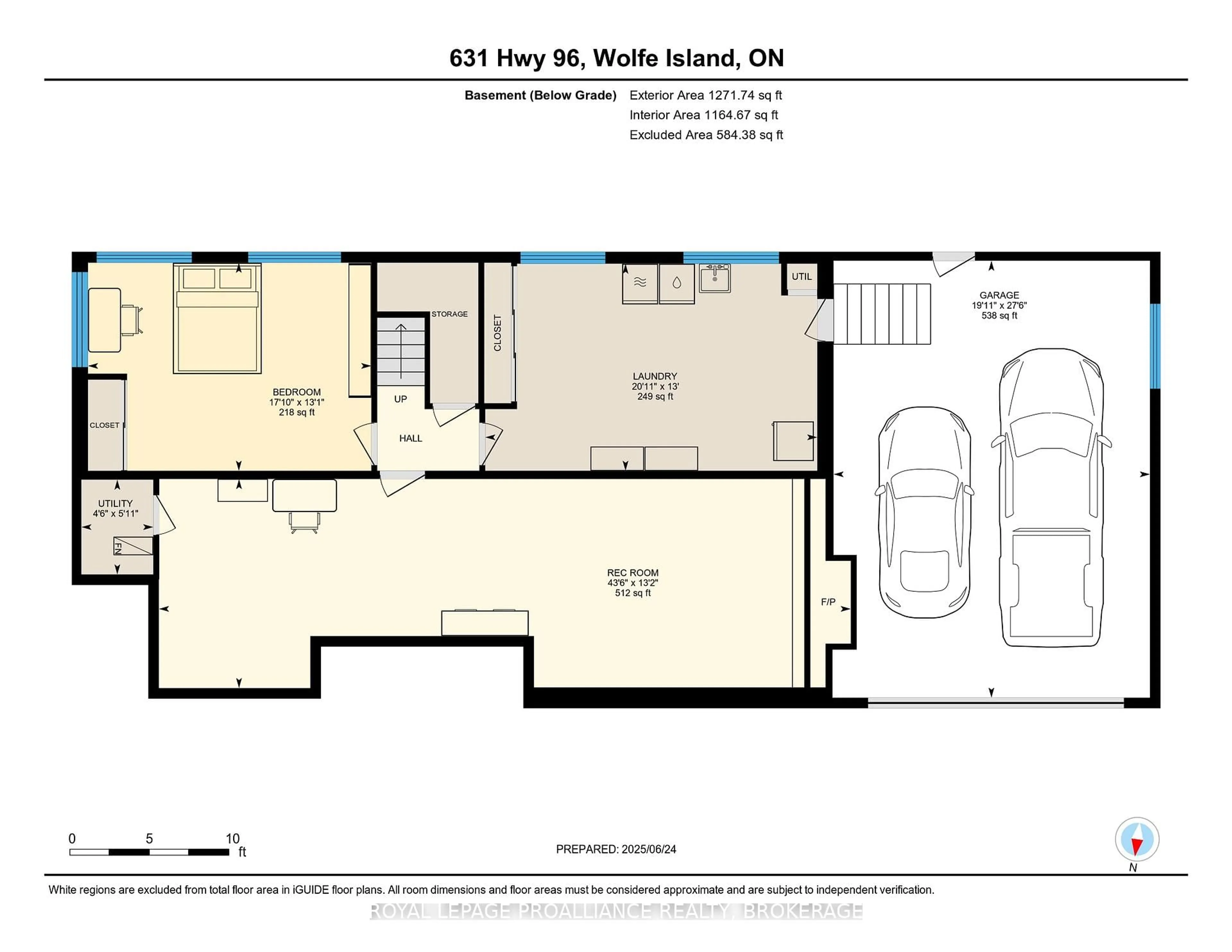 Floor plan for 631 Highway 96, Wolfe Island Ontario K0H 2Y0