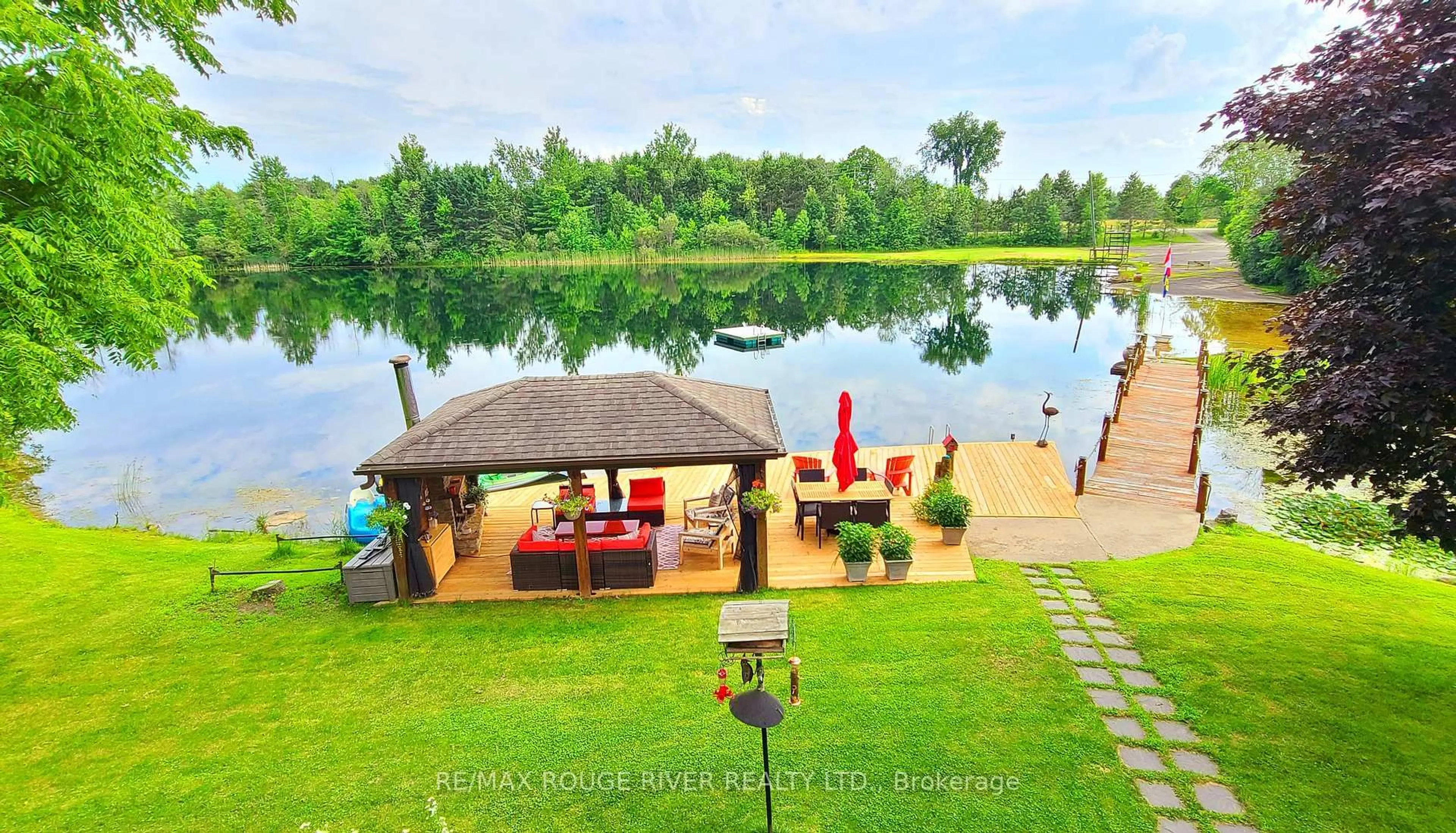 Patio, water/lake/river/ocean view for 908 County Rd 42 Rd, Athens Ontario K0E 1B0