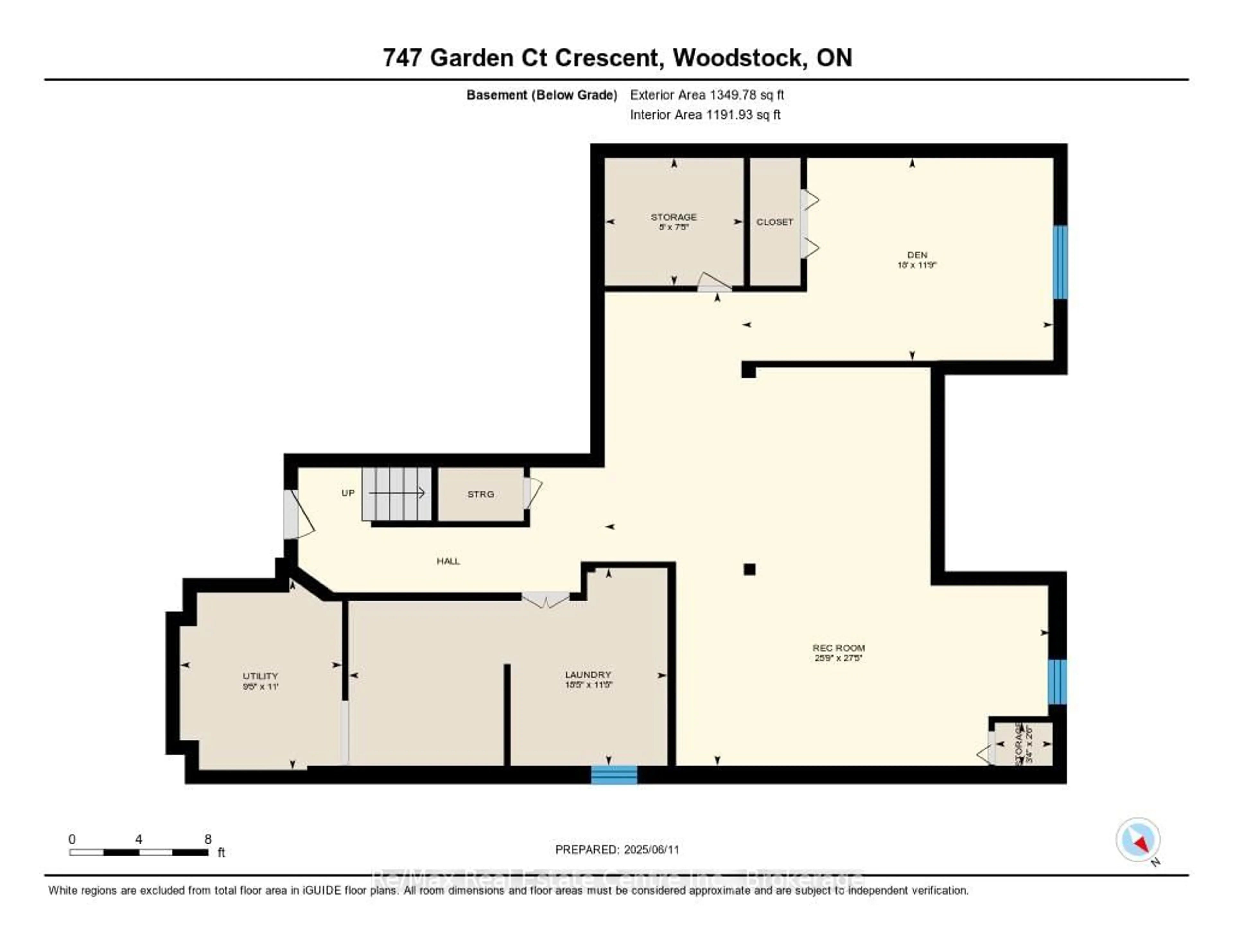 Floor plan for 747 Garden Court Cres, Woodstock Ontario N4T 0A3