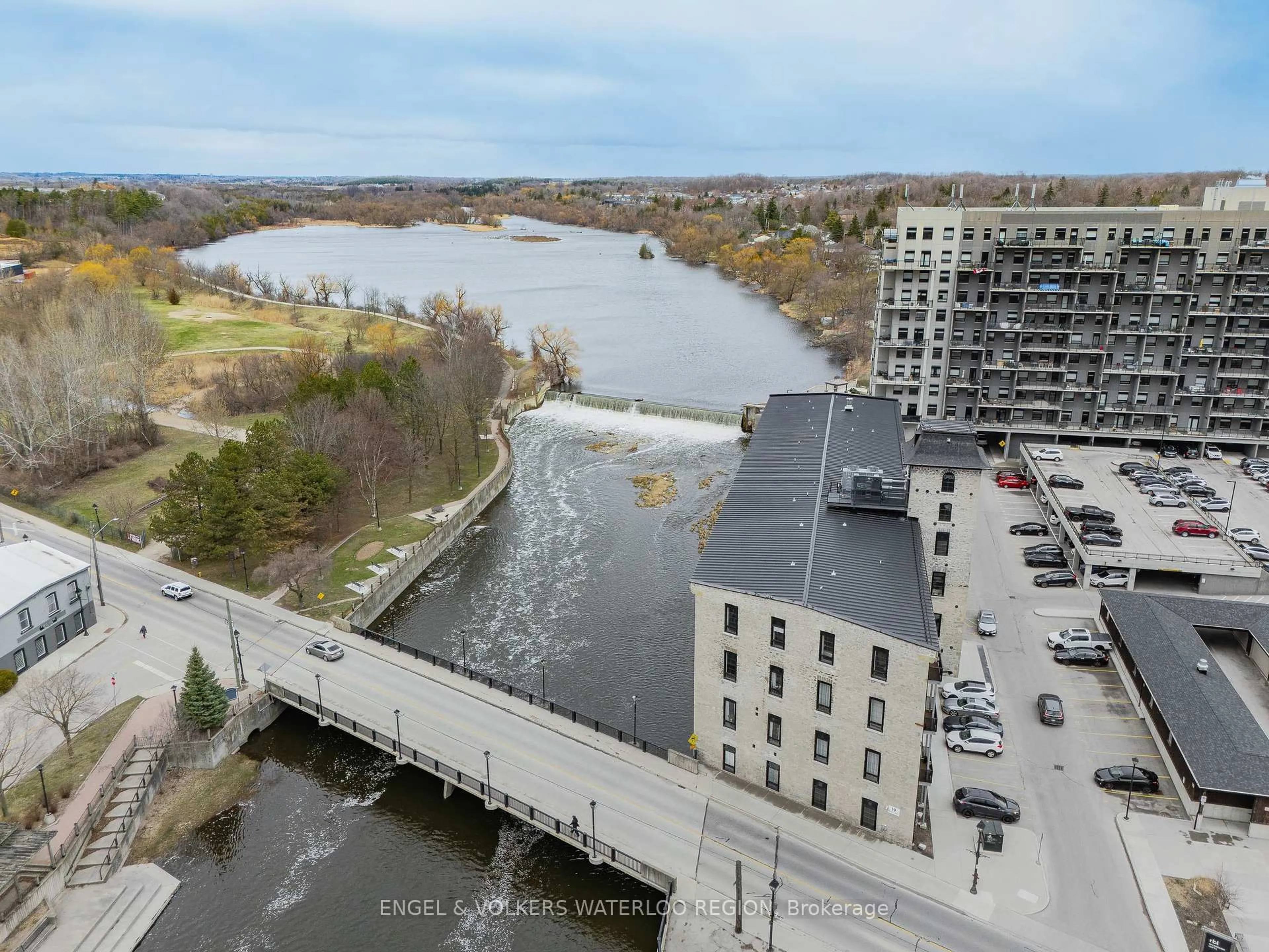 A pic from outside/outdoor area/front of a property/back of a property/a pic from drone, water/lake/river/ocean view for 19 Guelph Ave #207, Cambridge Ontario N3C 1A2