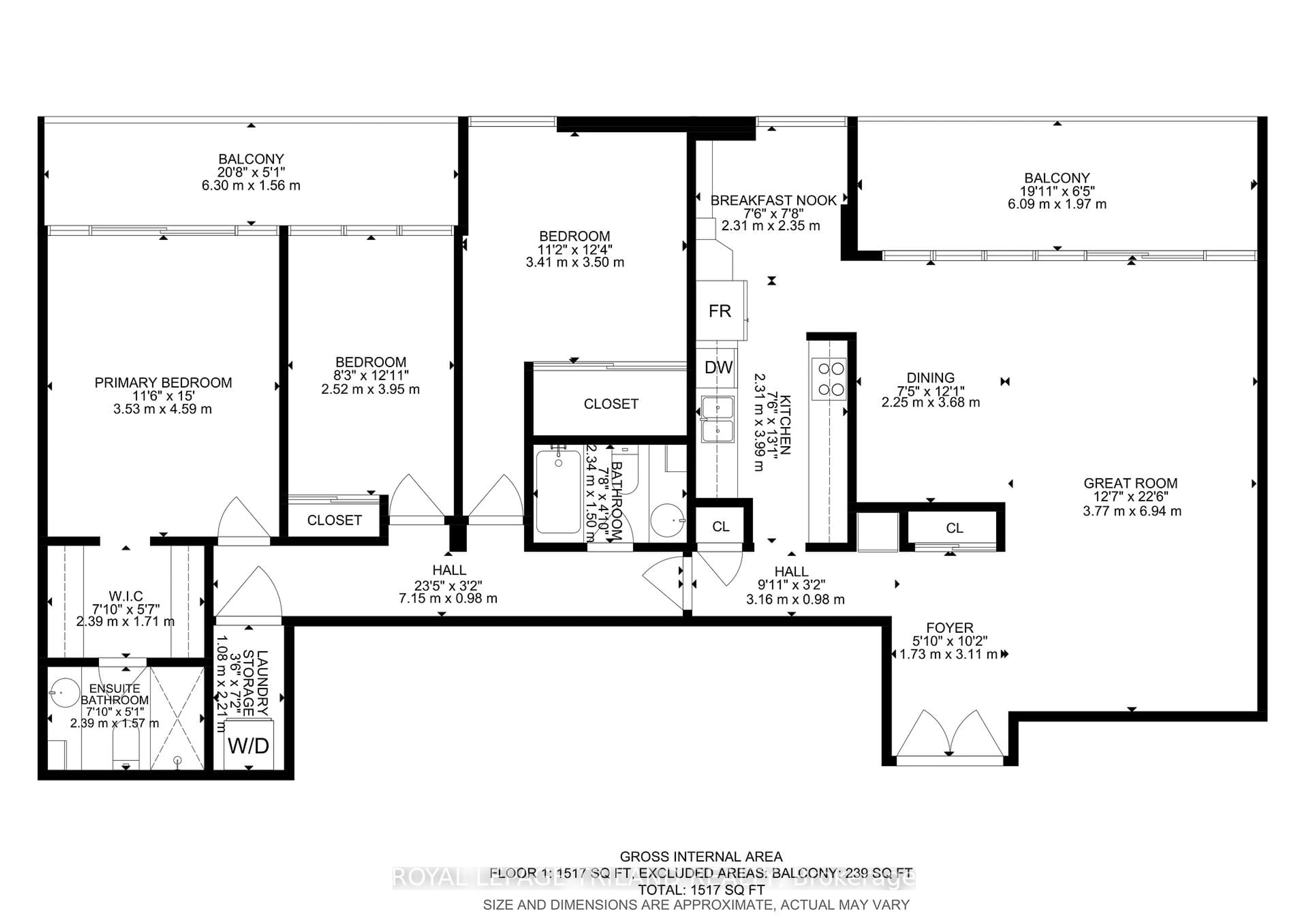 Floor plan for 389 Dundas St #1401, London East Ontario N6B 3L5