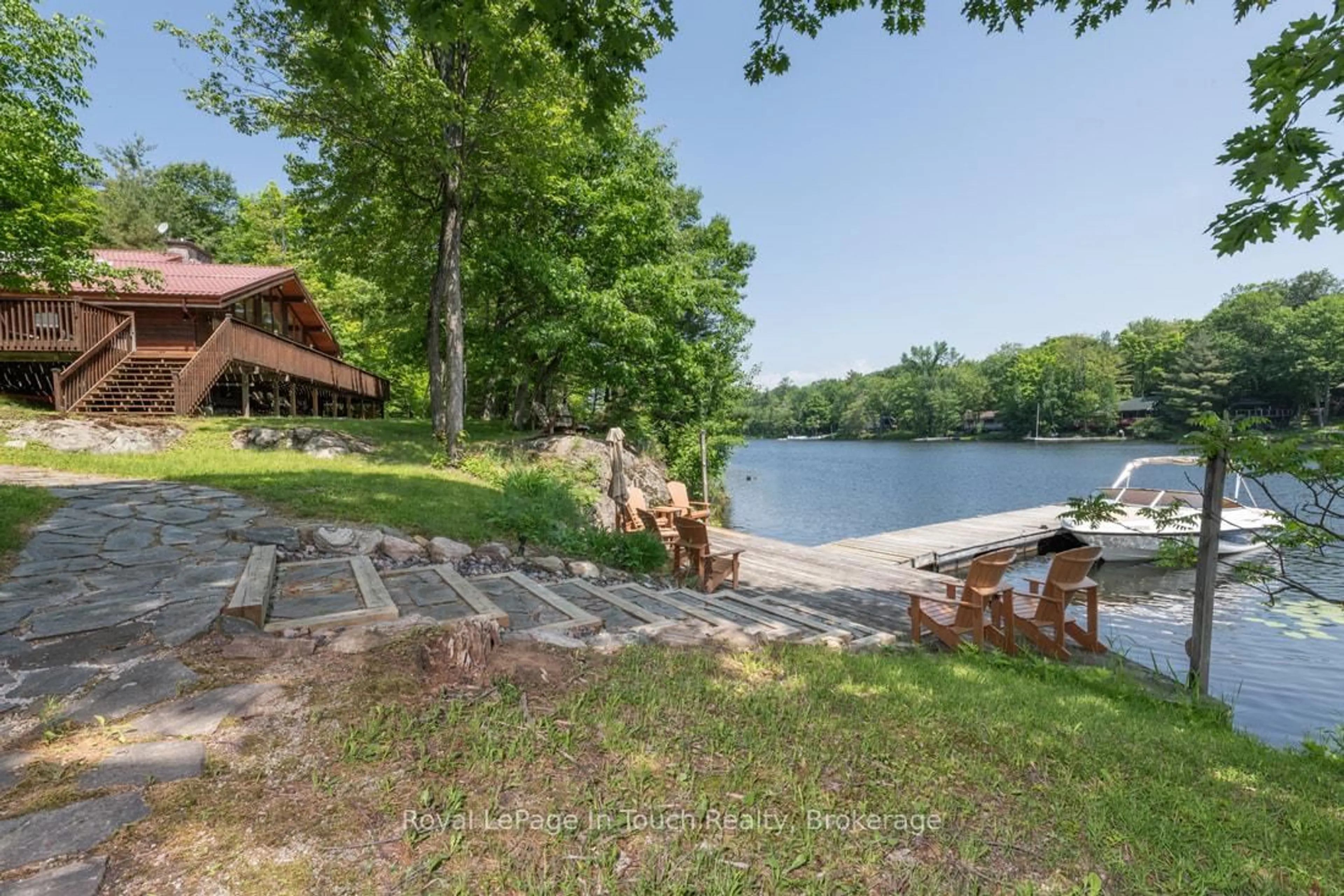 Patio, water/lake/river/ocean view for 212 Wild Rice Tr, Georgian Bay Ontario L0K 1S0