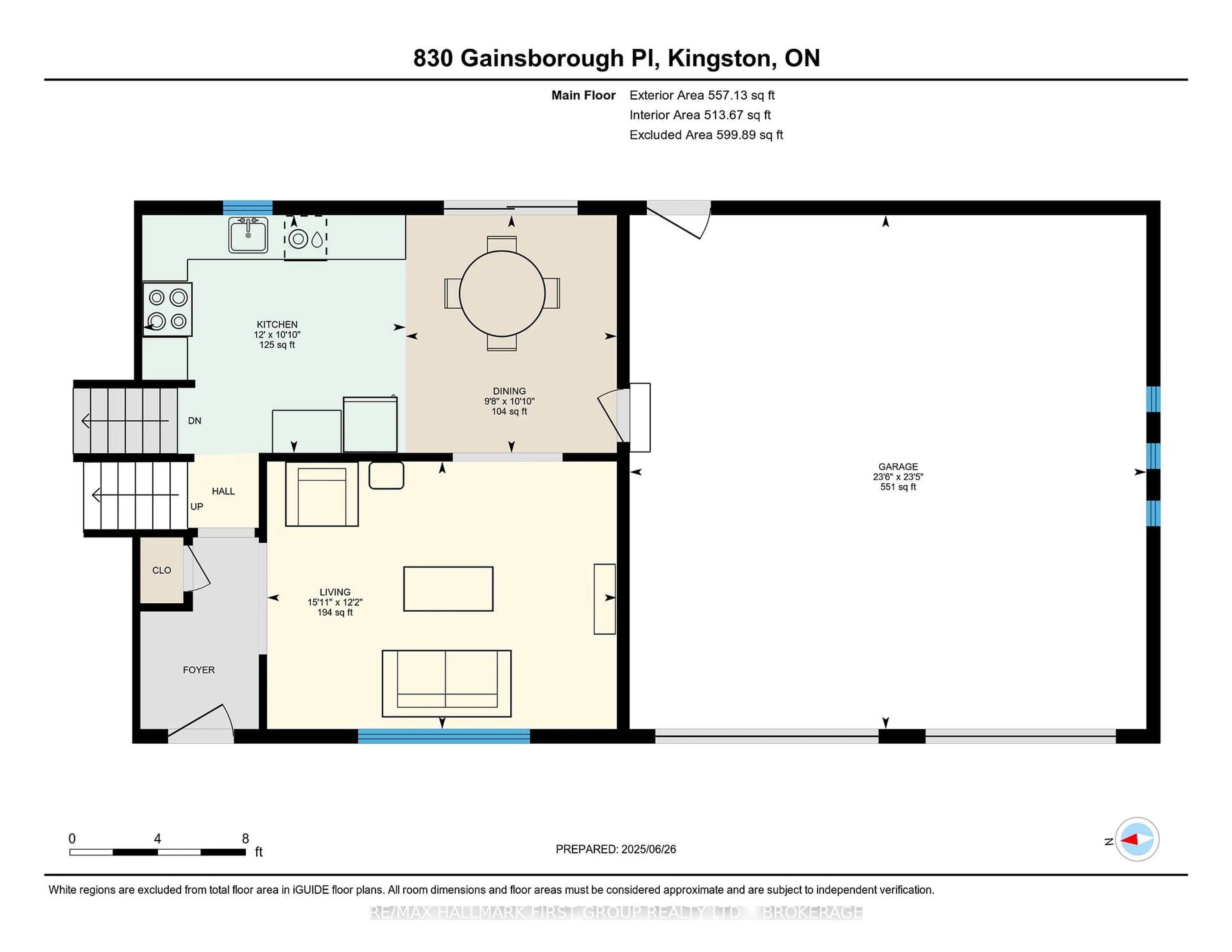 Floor plan for 830 Gainsborough Pl, Kingston Ontario K7P 1E1