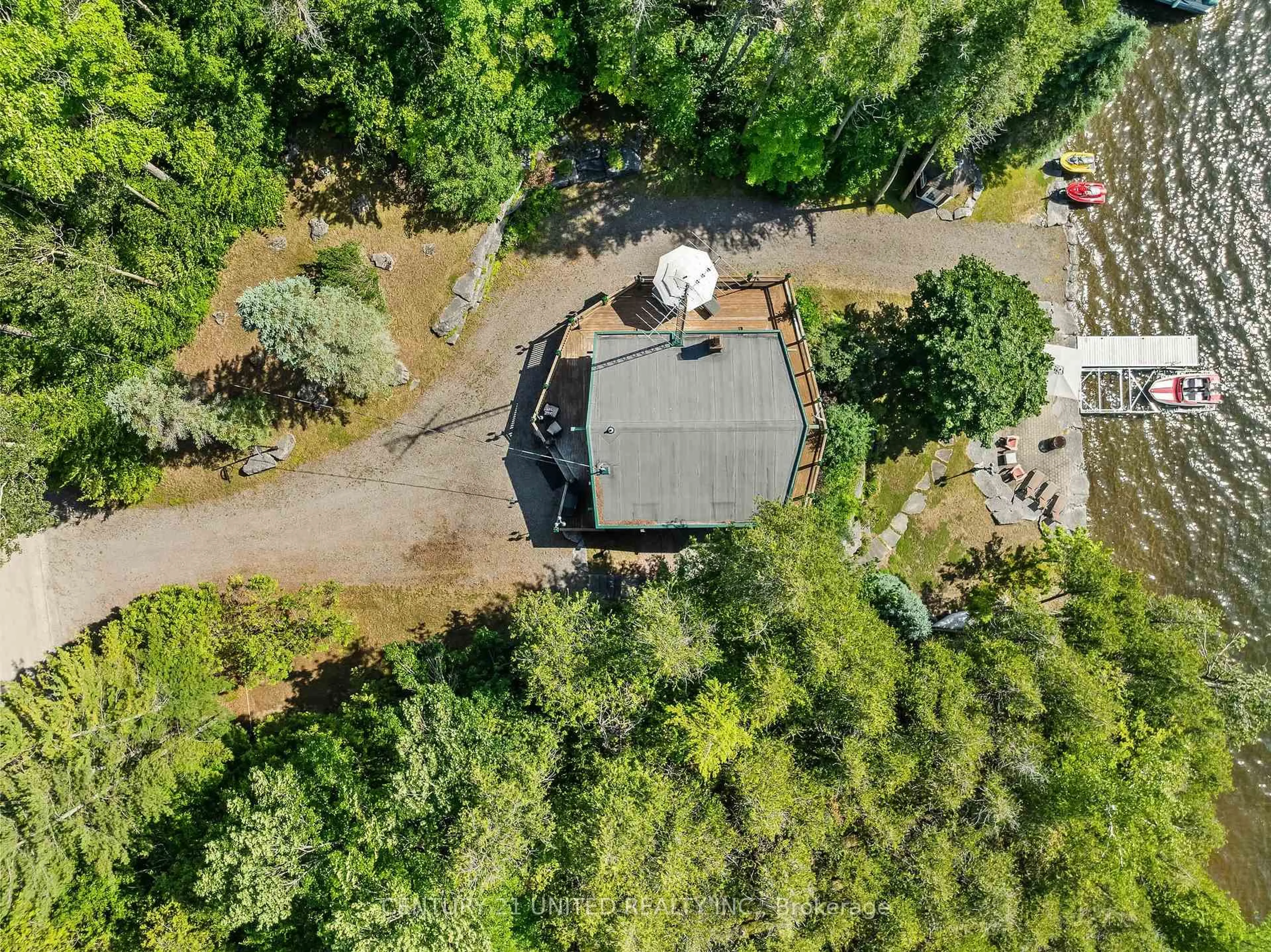 A pic from outside/outdoor area/front of a property/back of a property/a pic from drone, forest/trees view for 1970 White Lake Rd, Douro-Dummer Ontario K0L 2H0