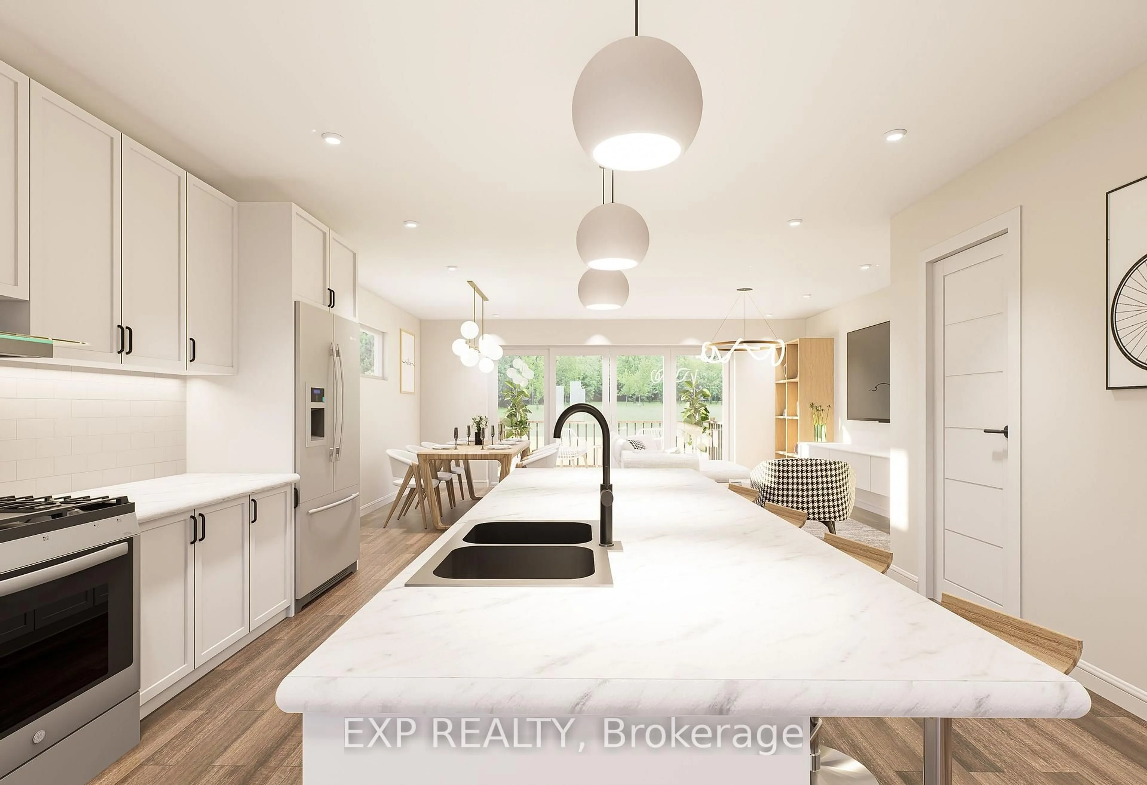 Contemporary kitchen, ceramic/tile floor for 59 Carpe St, Casselman Ontario K0A 1M0