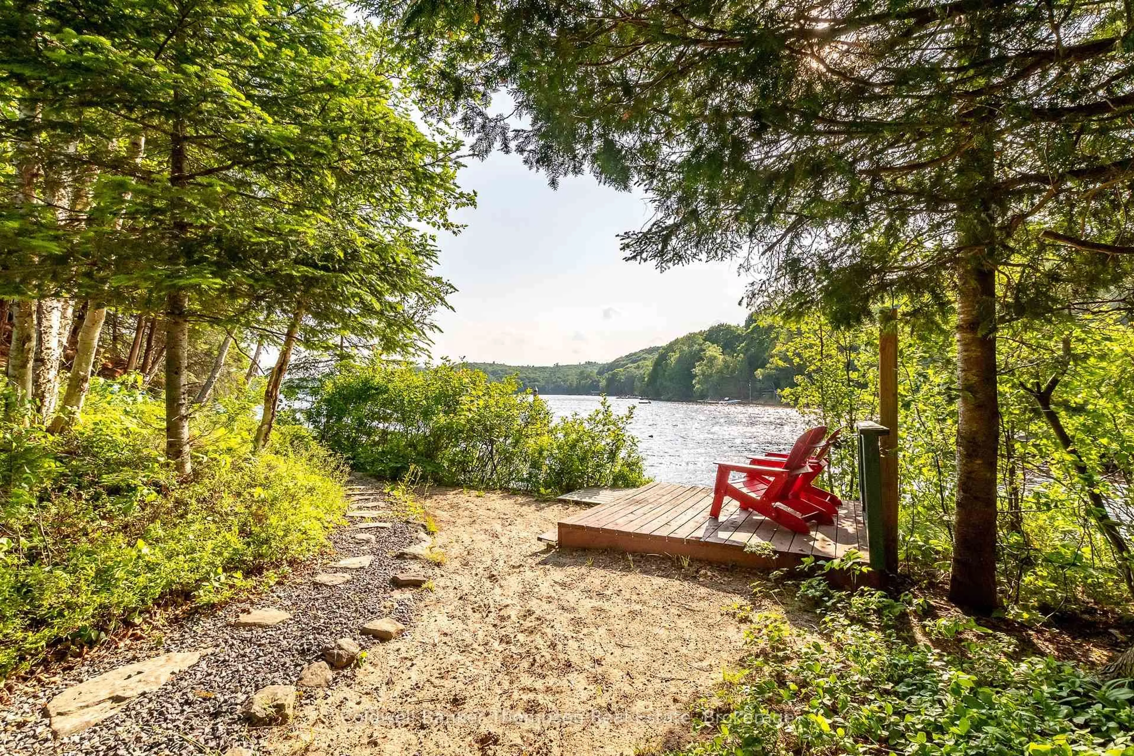Patio, water/lake/river/ocean view for 215 Ena Dr, Huntsville Ontario P1H 2J4