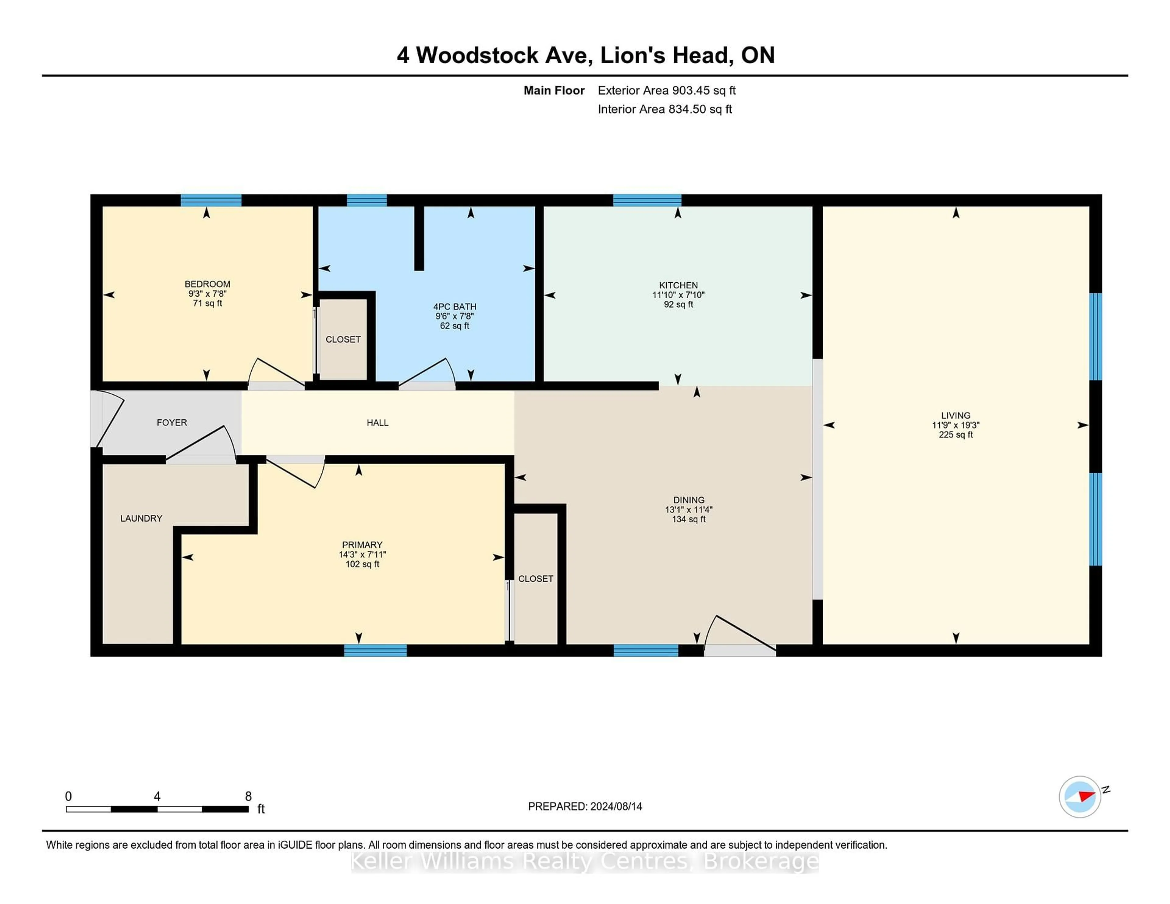 Floor plan for 4 Woodstock Ave, Northern Bruce Peninsula Ontario N0H 2M0