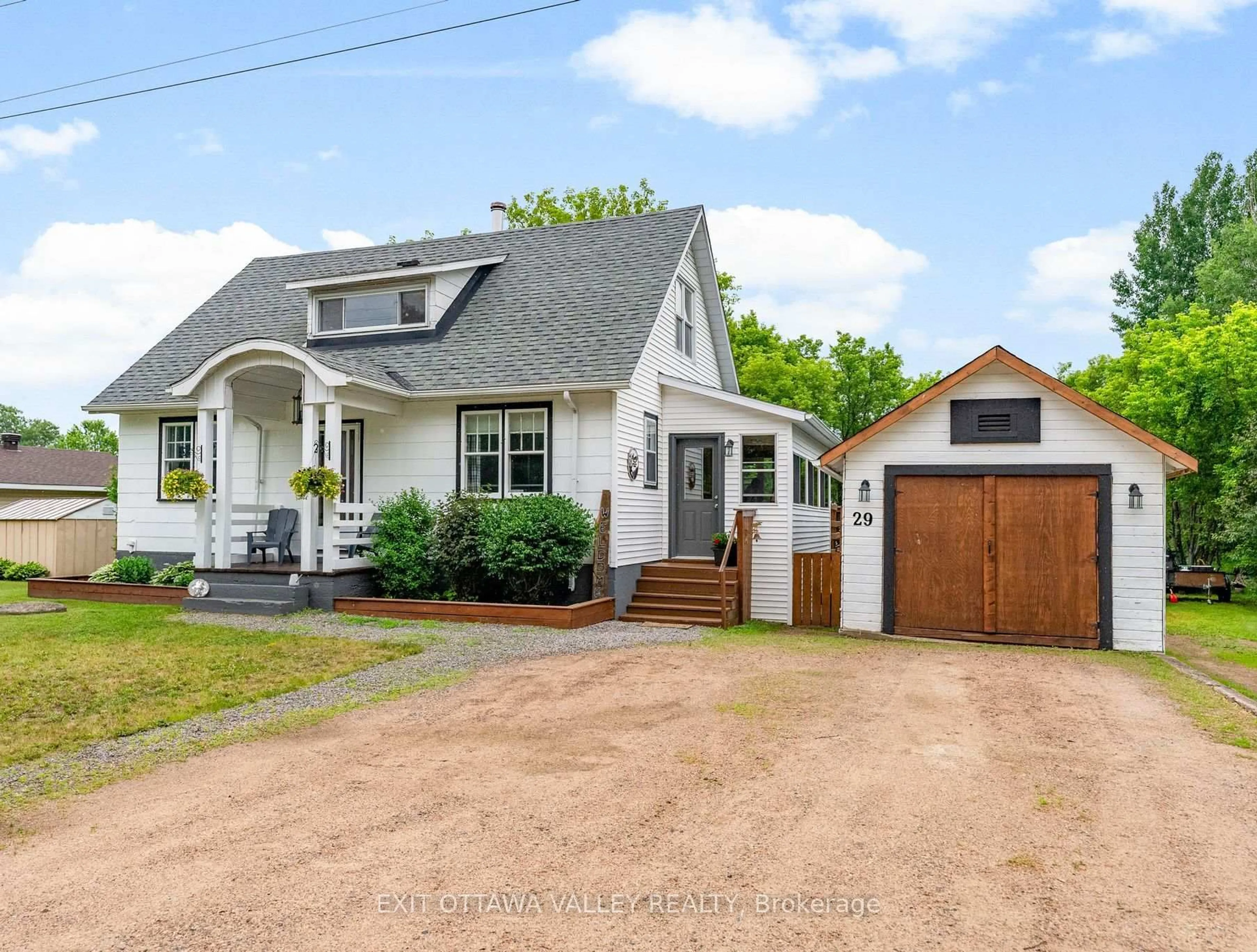 Home with vinyl exterior material, street for 29 Boland St, Killaloe Ontario K0J 2A0