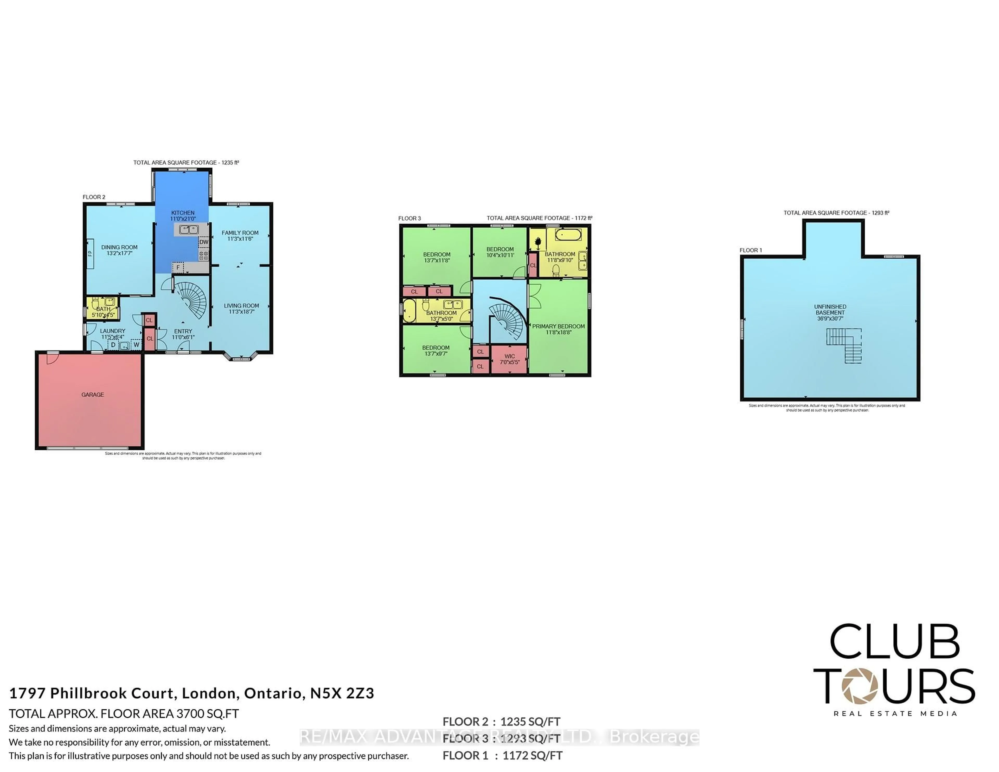 Floor plan for 1797 Phillbrook Crt, London North Ontario N5X 2Z3