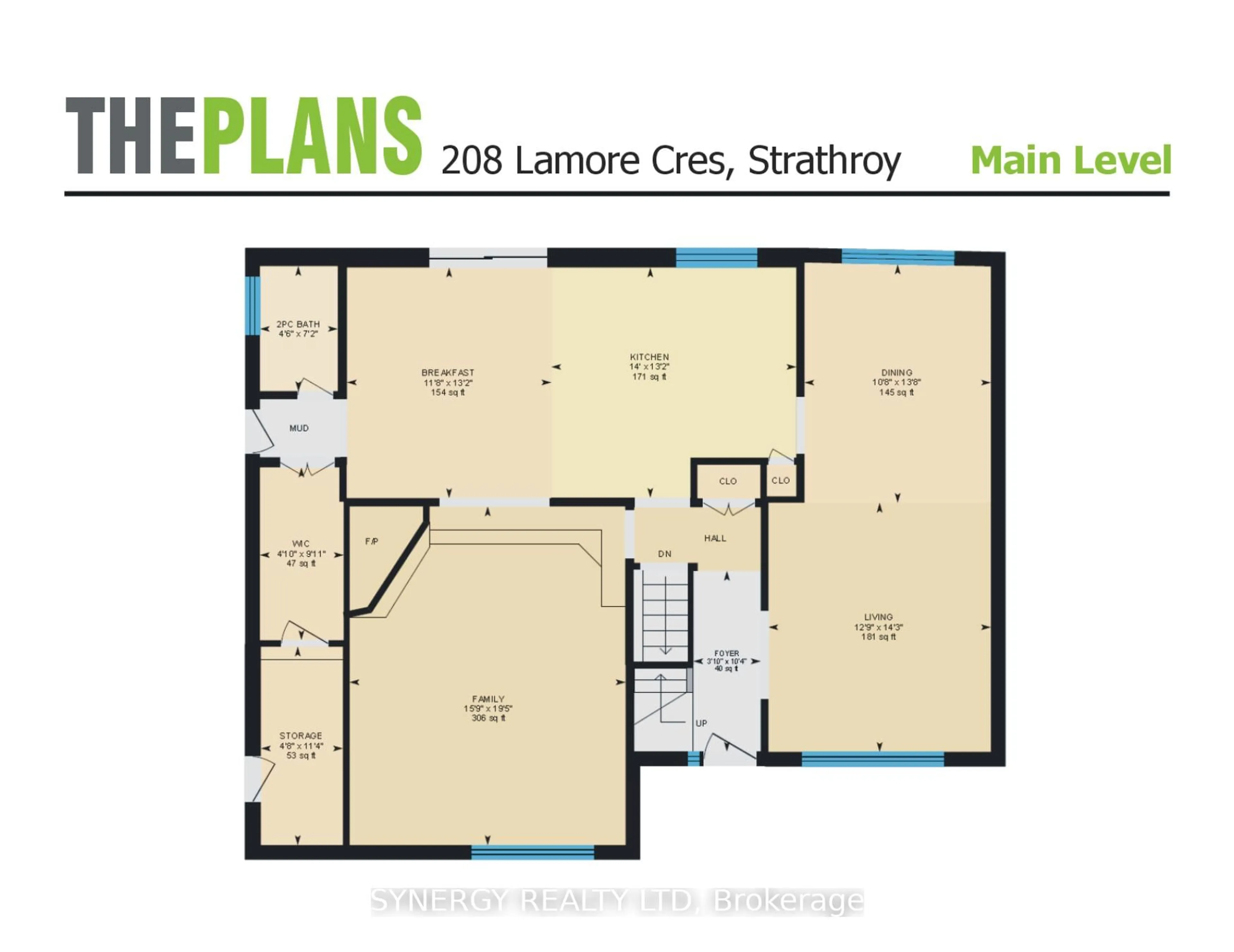 Floor plan for 208 Lamore Cres, Strathroy-Caradoc Ontario N7G 2C1
