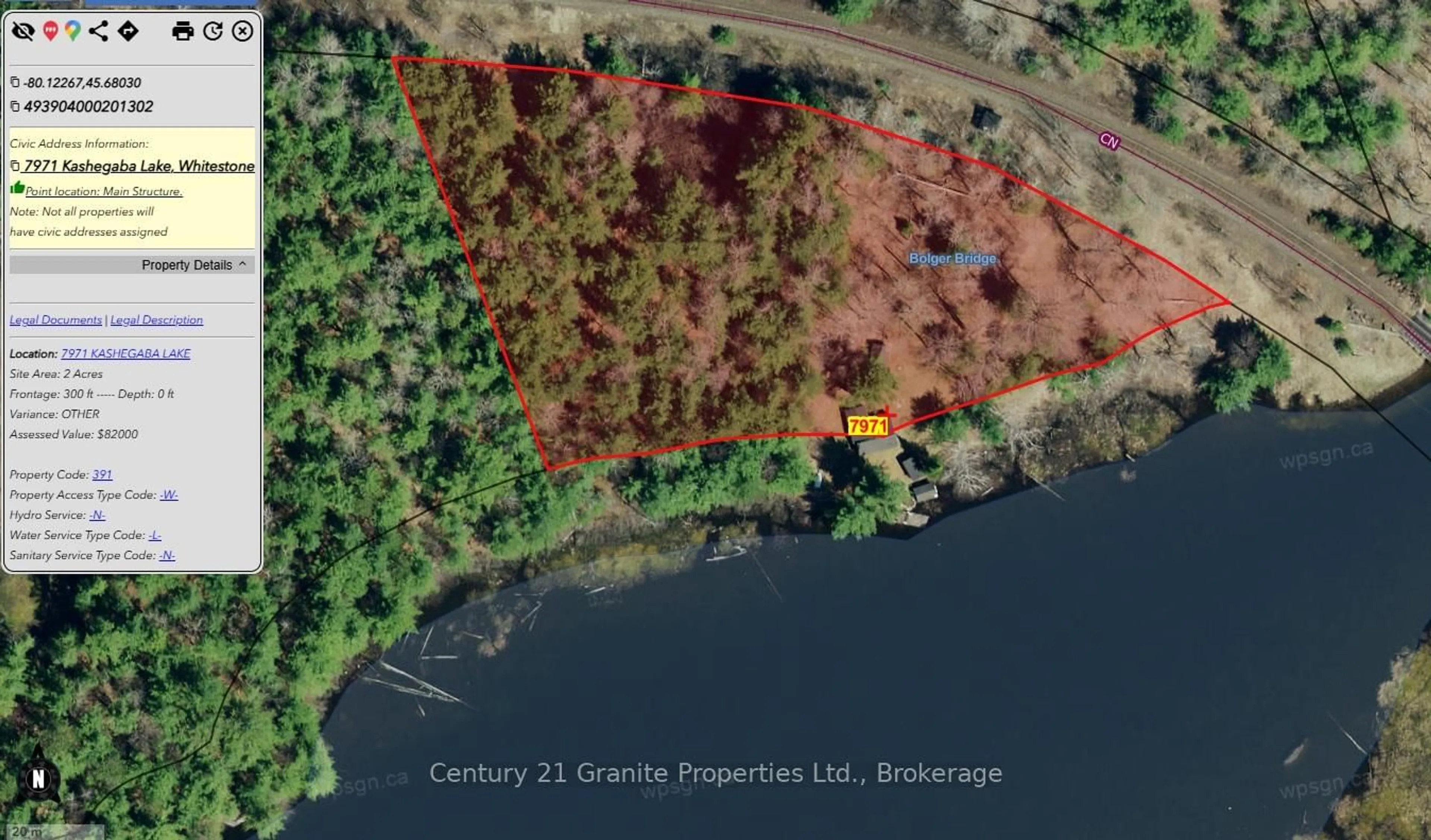 A pic from outside/outdoor area/front of a property/back of a property/a pic from drone, water/lake/river/ocean view for 7971 Kashegaba Lake, Whitestone Ontario P0A 1G0