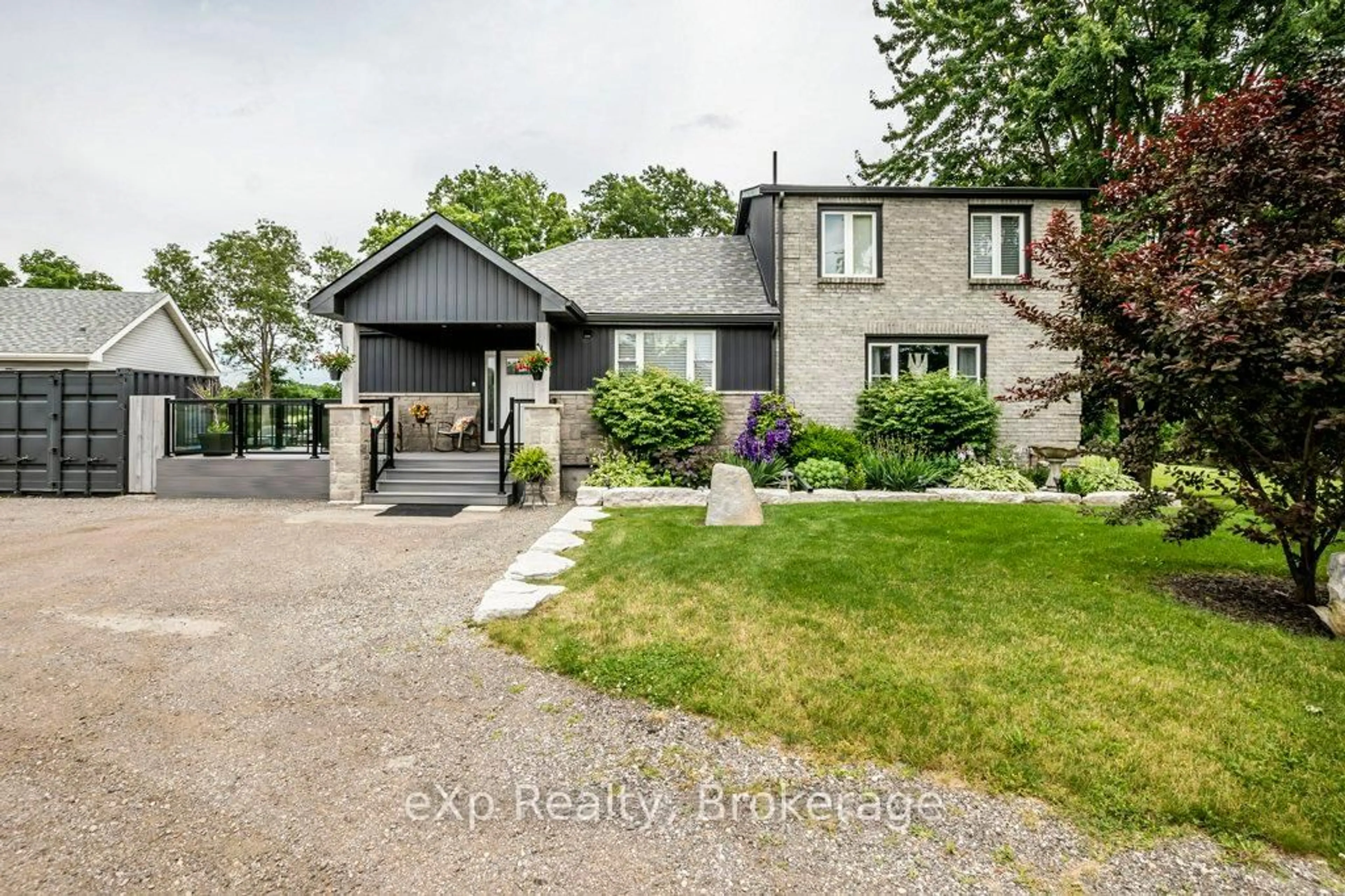 A pic from outside/outdoor area/front of a property/back of a property/a pic from drone, street for 20 Brant Road Rd, Brant Ontario N3L 3E1