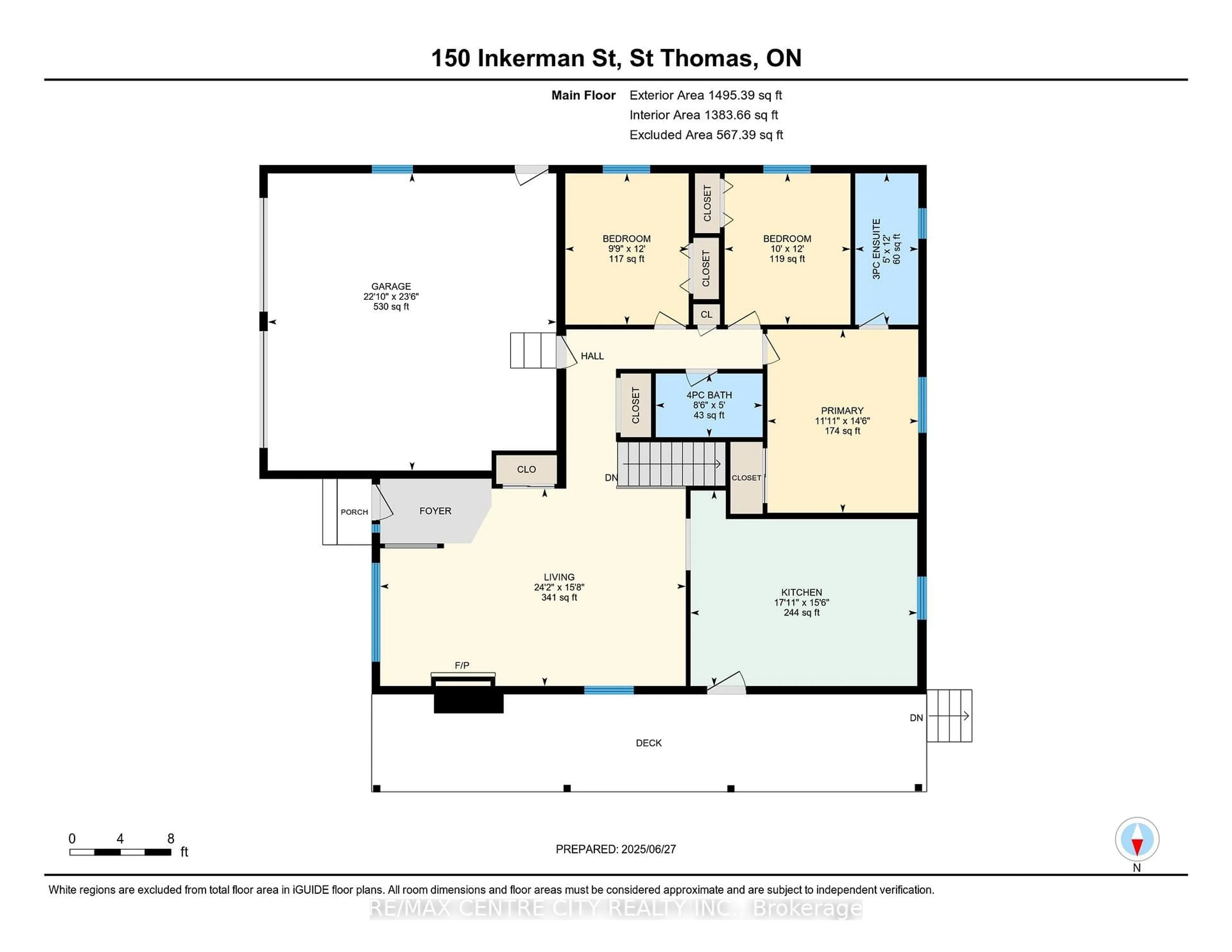 Floor plan for 150 Inkerman St, St. Thomas Ontario N5P 3G9