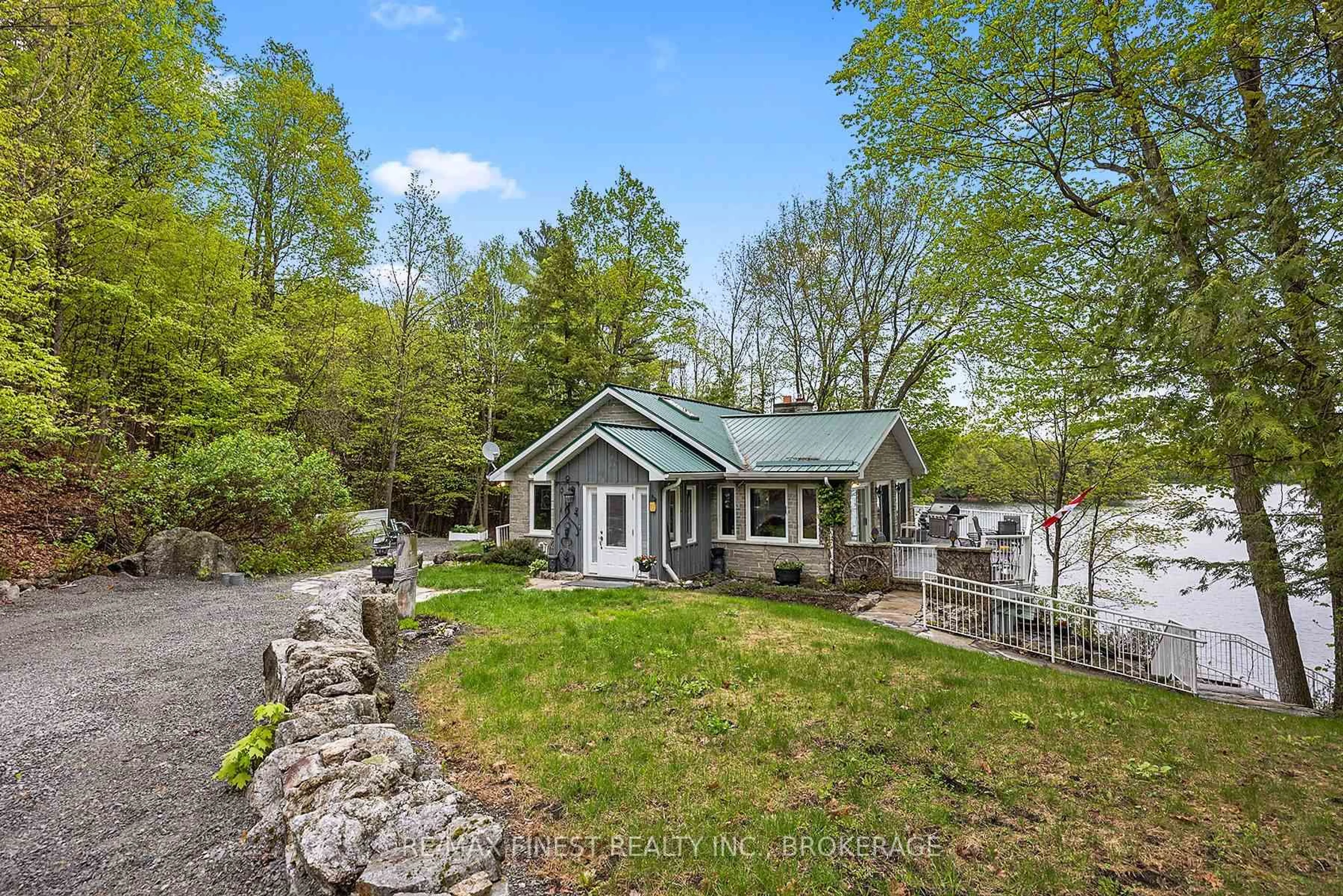 A pic from outside/outdoor area/front of a property/back of a property/a pic from drone, water/lake/river/ocean view for 8126 PERTH Rd, Perth Road Ontario K0H 2L0