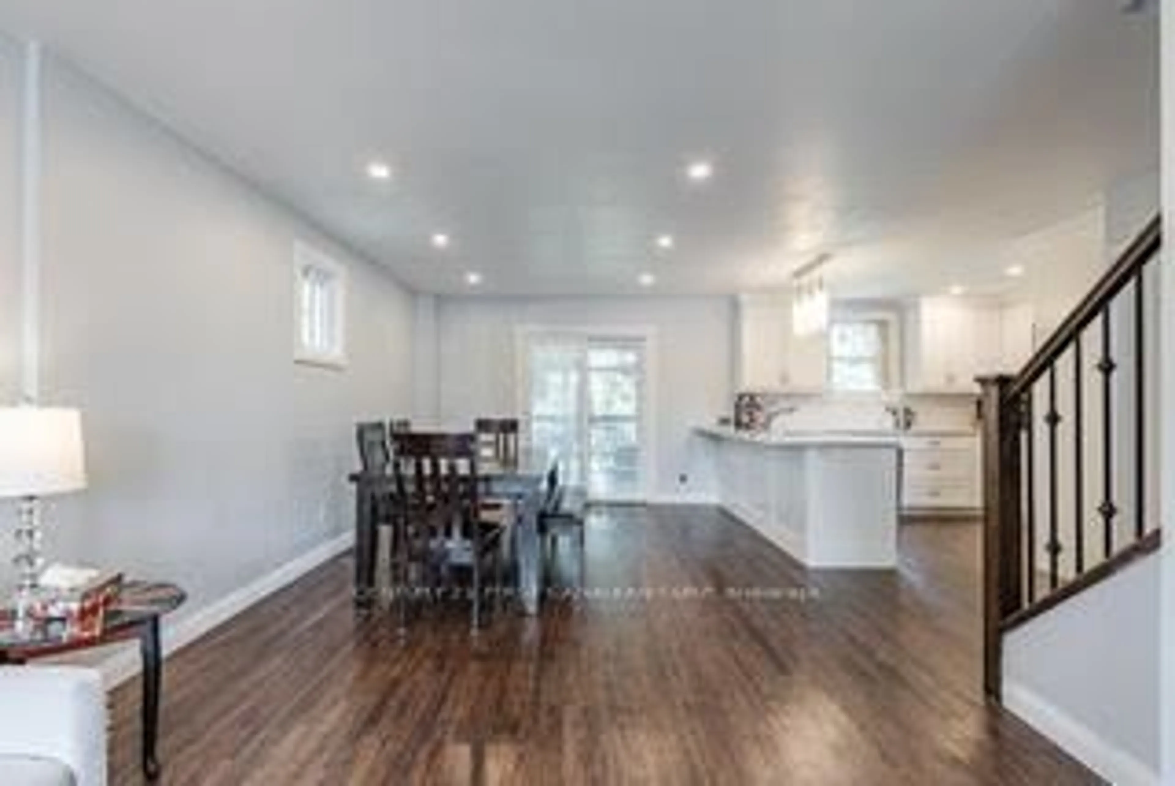 Open concept kitchen, wood/laminate floor for 766 Glasgow St, London East Ontario N5Y 1V9
