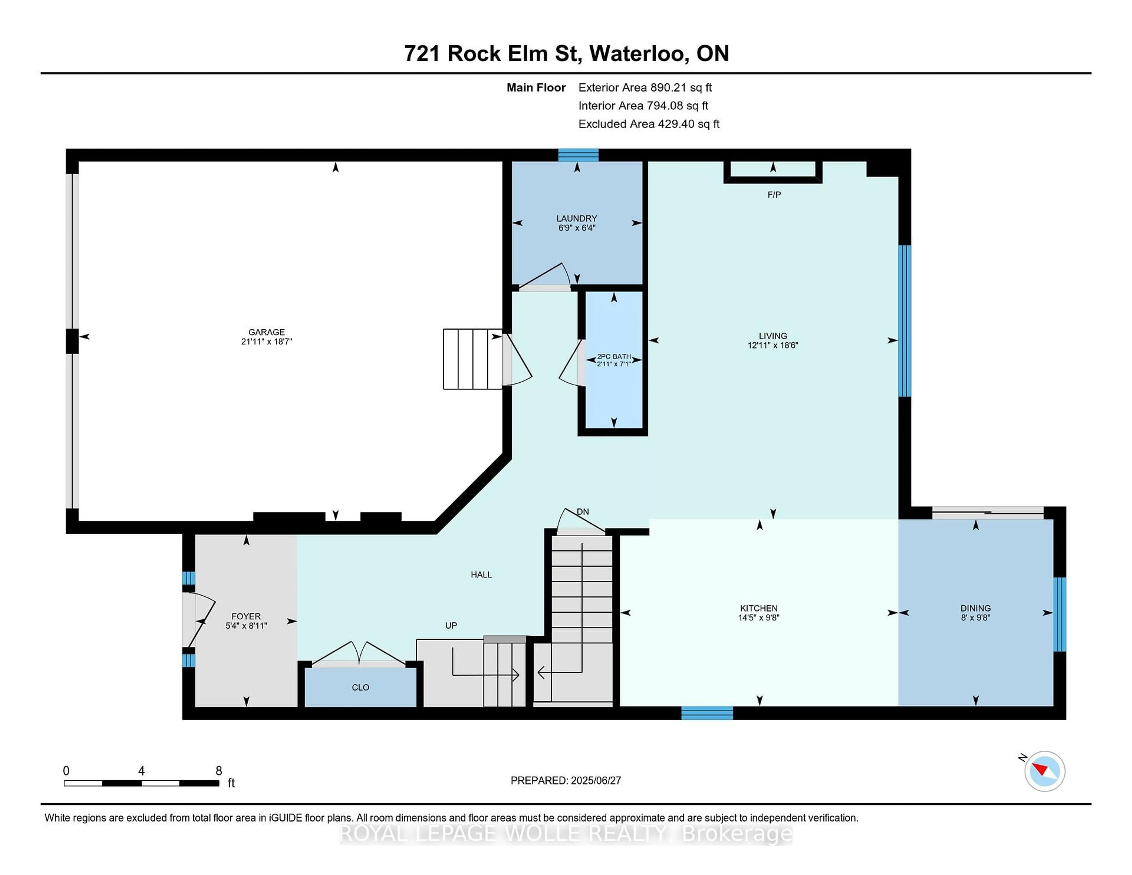 Floor plan for 721 Rock Elm St, Waterloo Ontario N2V 0C2