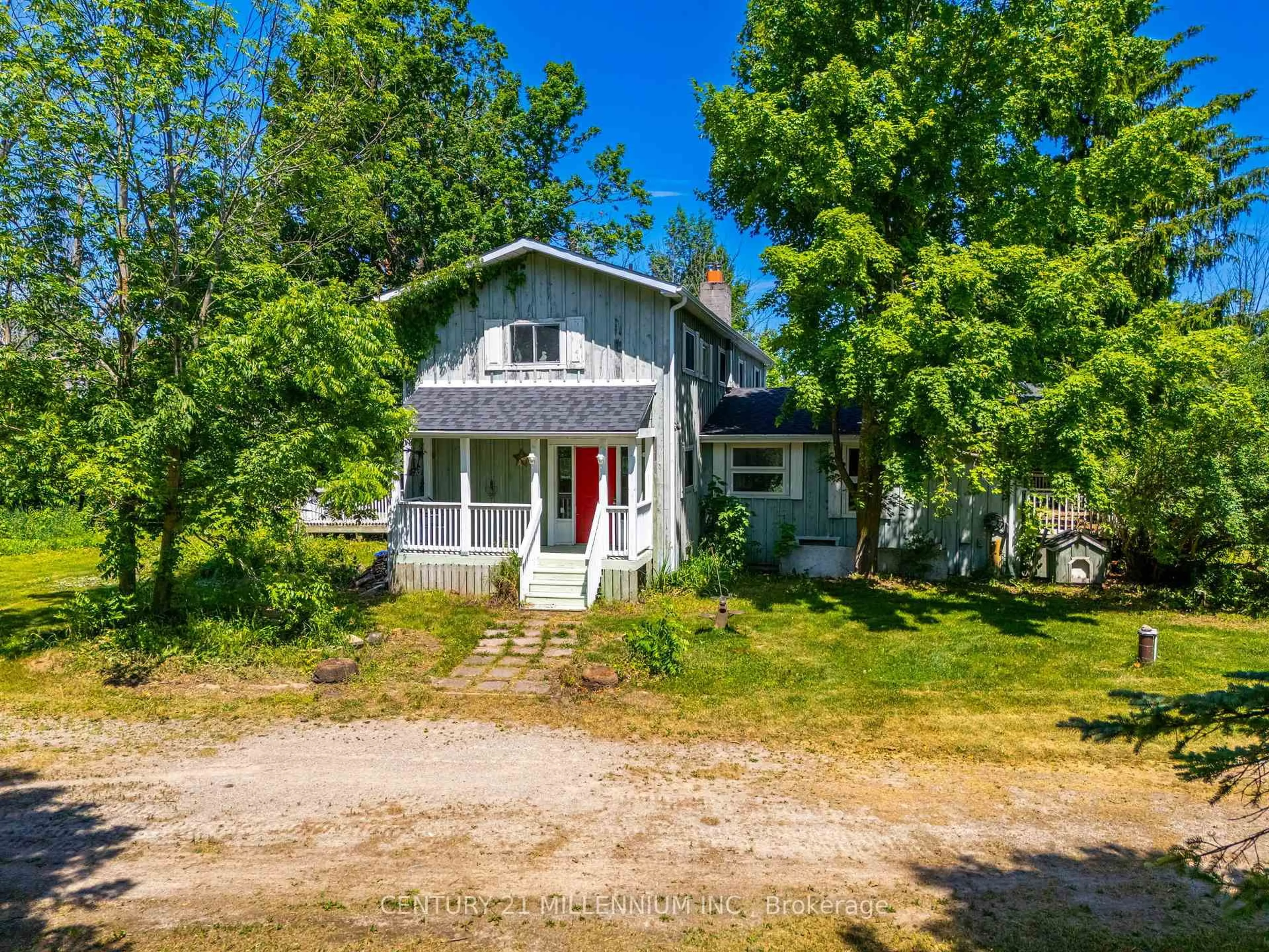 A pic from outside/outdoor area/front of a property/back of a property/a pic from drone, street for 836100 4th Line East Line, Mulmur Ontario L9V 0J1