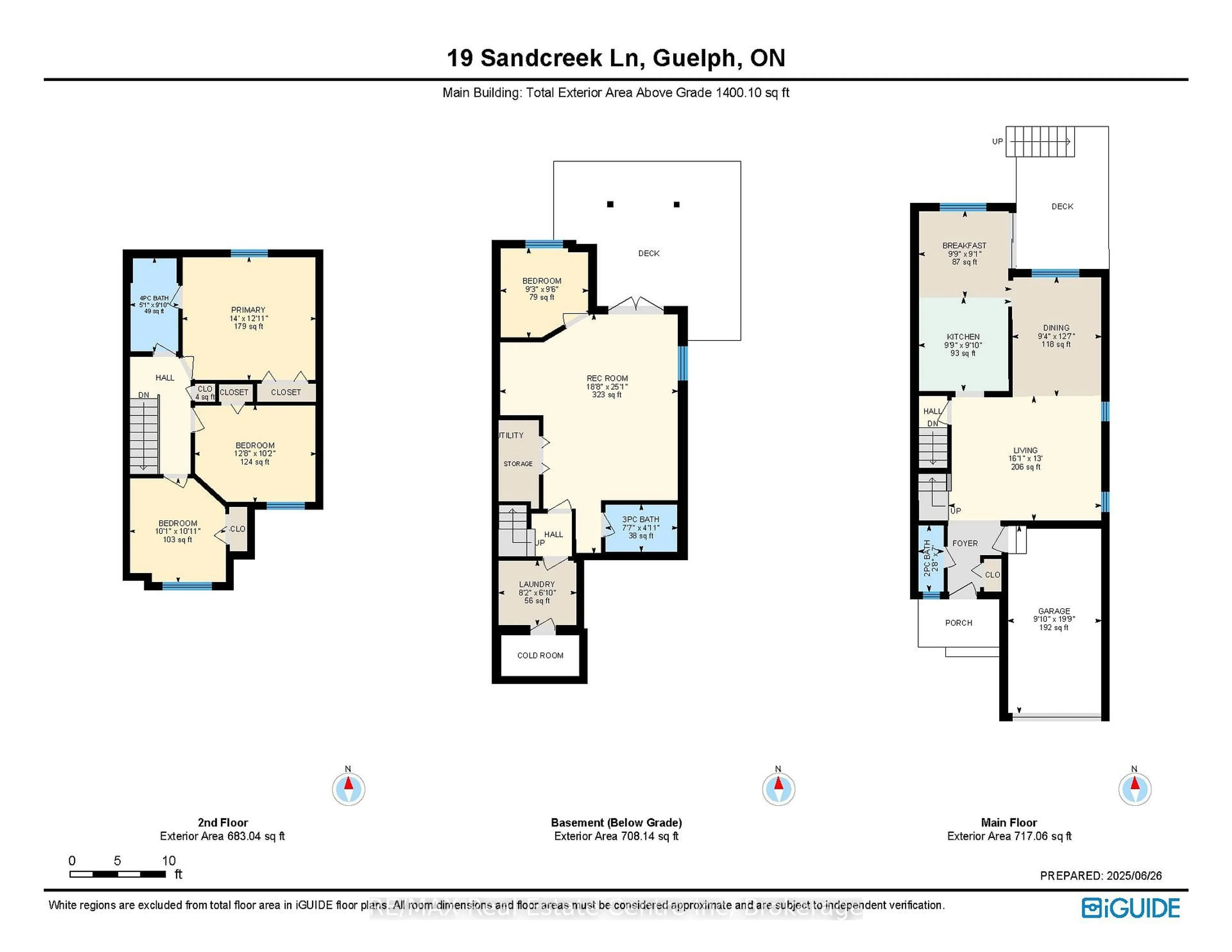 Floor plan for 19 Sandcreek Lane, Guelph Ontario N1E 7K9