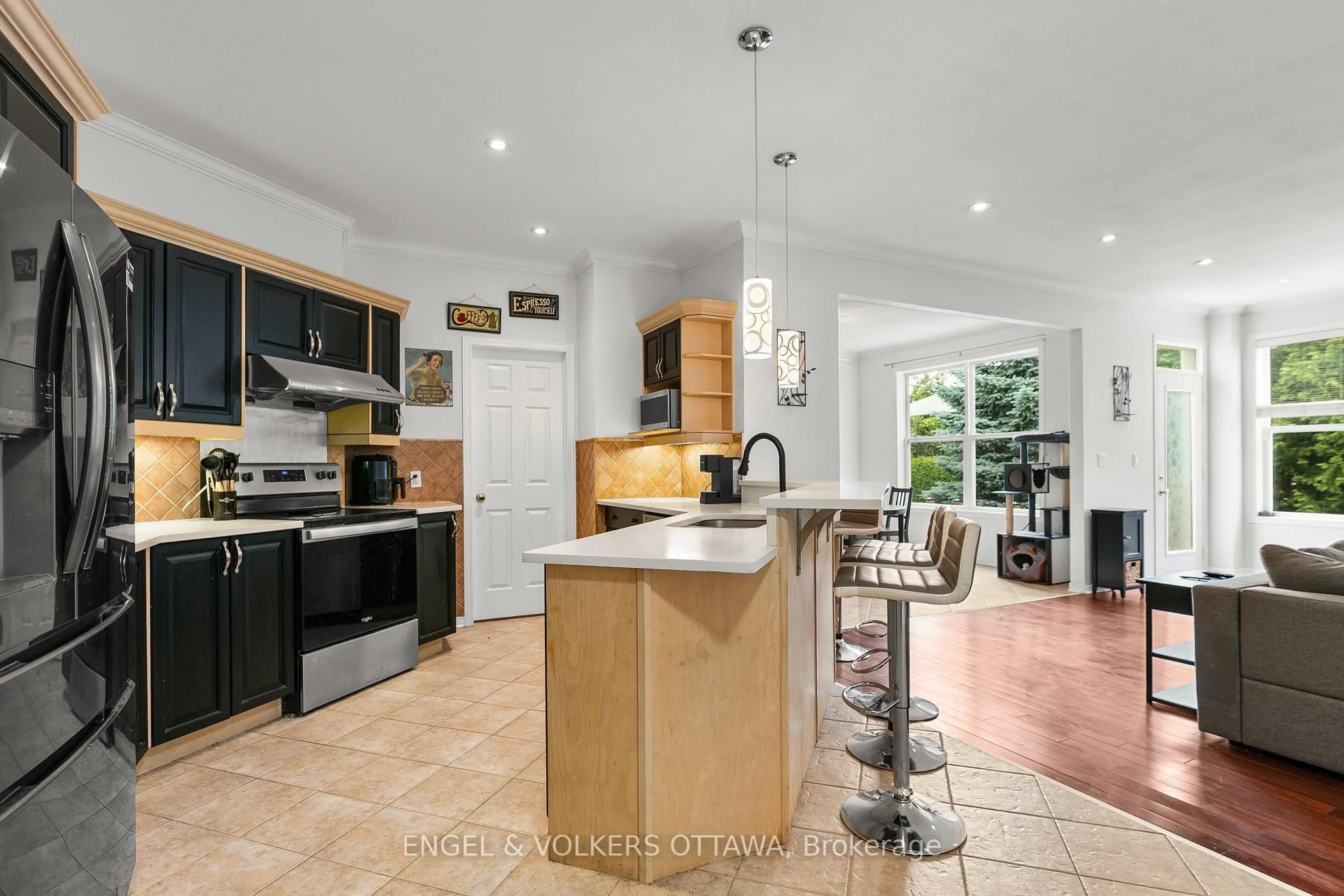 Open concept kitchen, ceramic/tile floor for 271 Berrigan Dr, Ottawa Ontario K2J 5C3