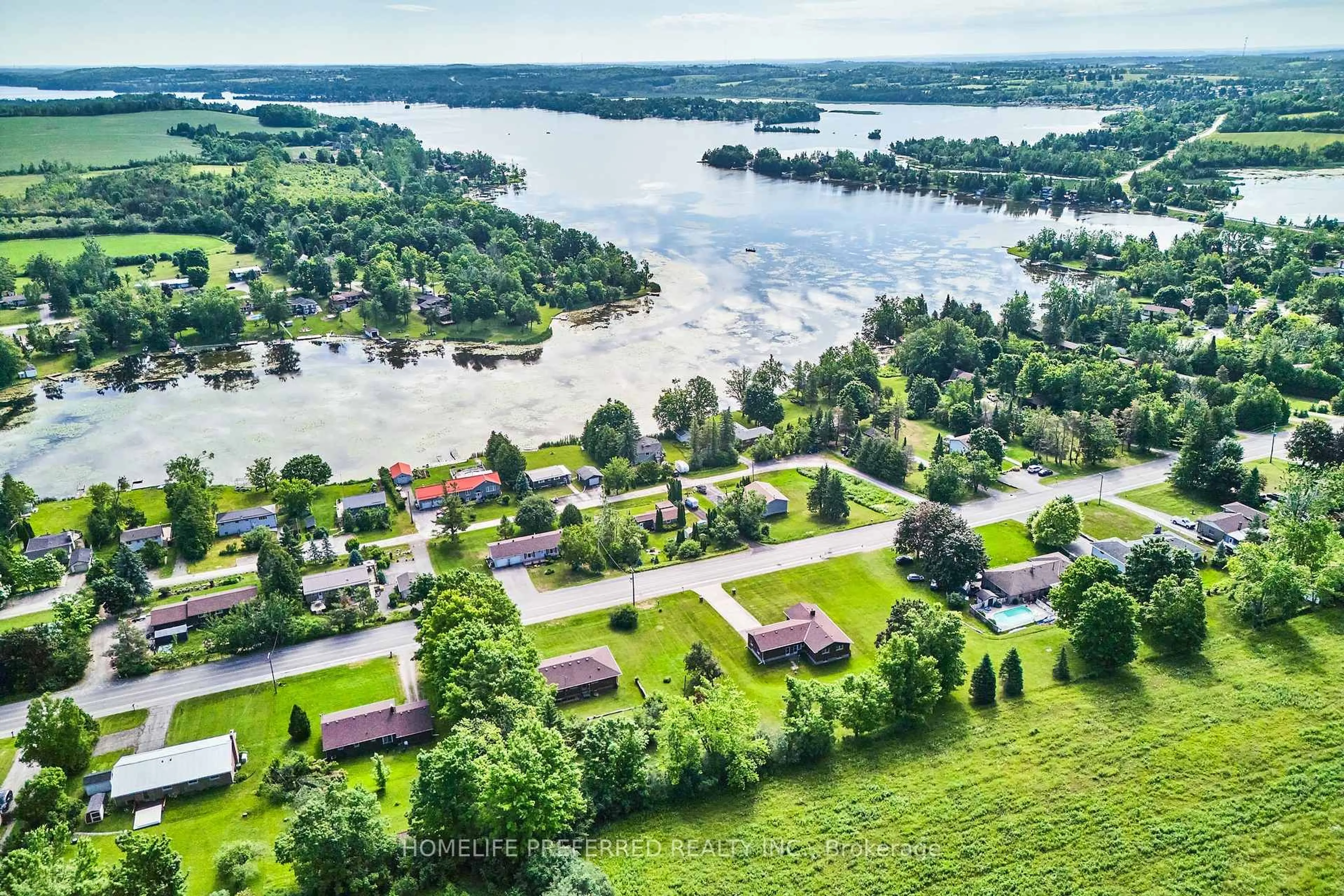 A pic from outside/outdoor area/front of a property/back of a property/a pic from drone, water/lake/river/ocean view for 872 Frank Hill Rd, Kawartha Lakes Ontario K9J 6X3
