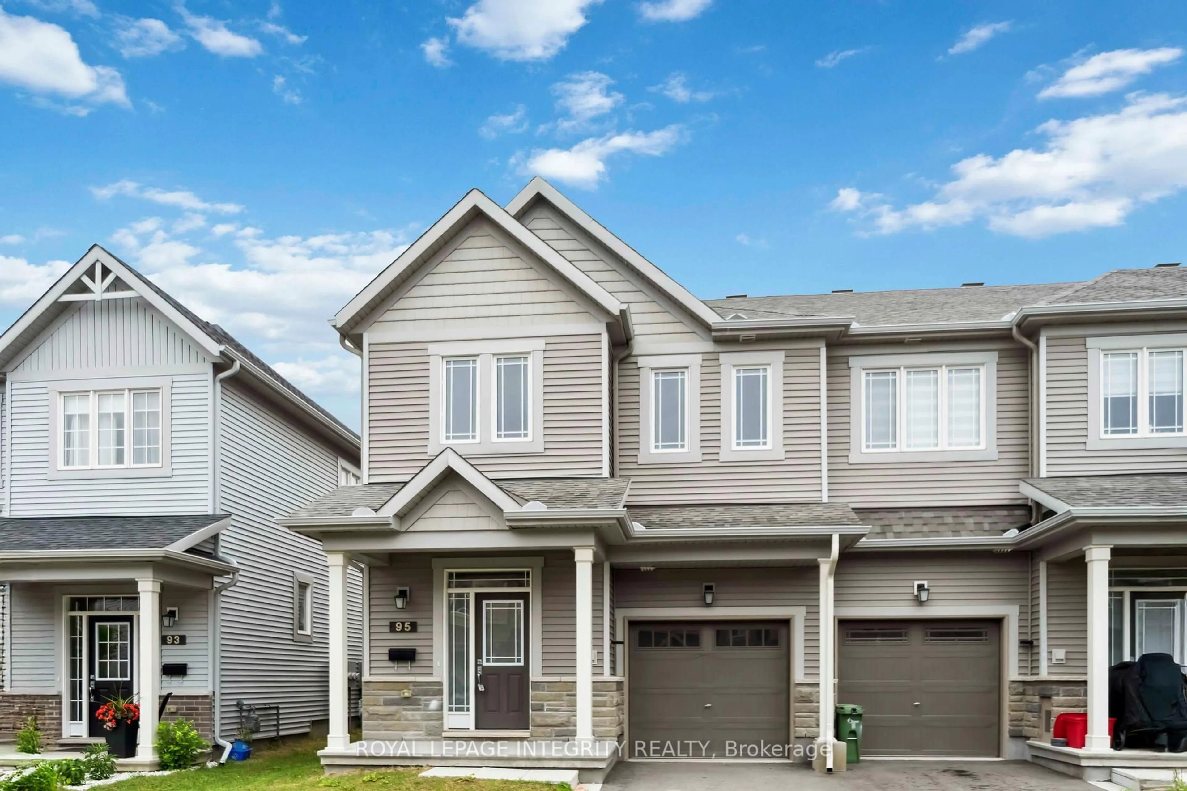 Home with vinyl exterior material, street for 95 Mesa Dr, Ottawa Ontario K2J 6W1