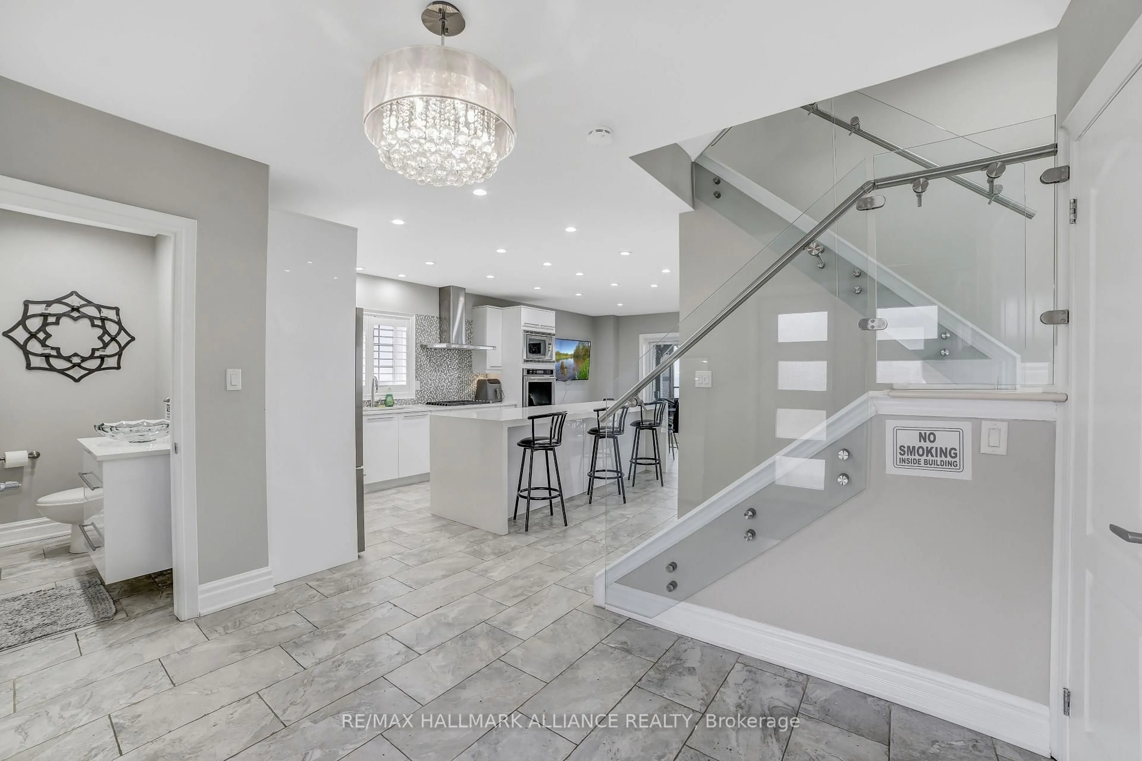 Open concept kitchen, ceramic/tile floor for 53 Windemere Rd, Hamilton Ontario L8E 5G5