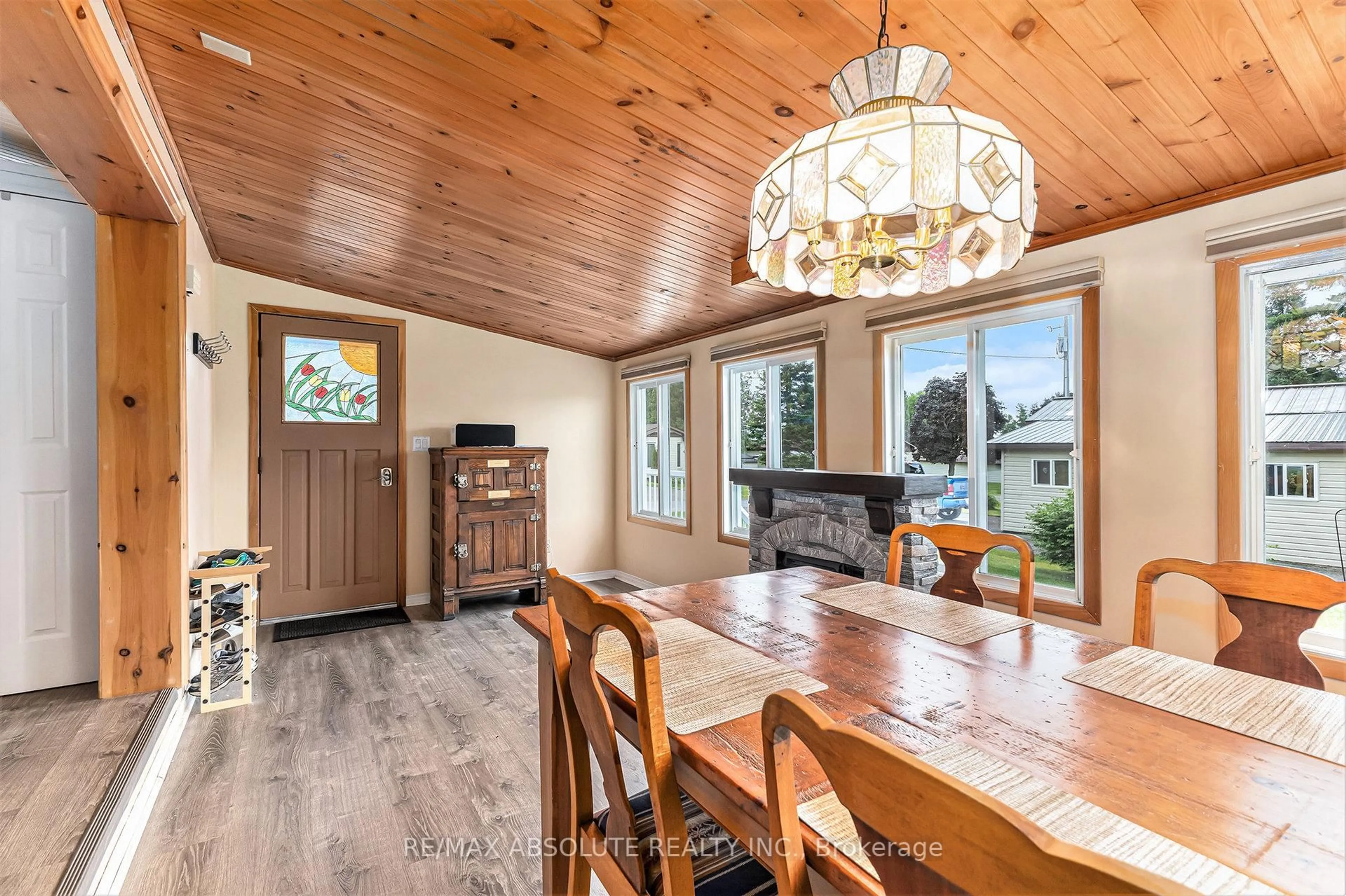 Open concept kitchen, wood/laminate floor for 35 Woodside Lane, White Lake Ontario K0A 3L0